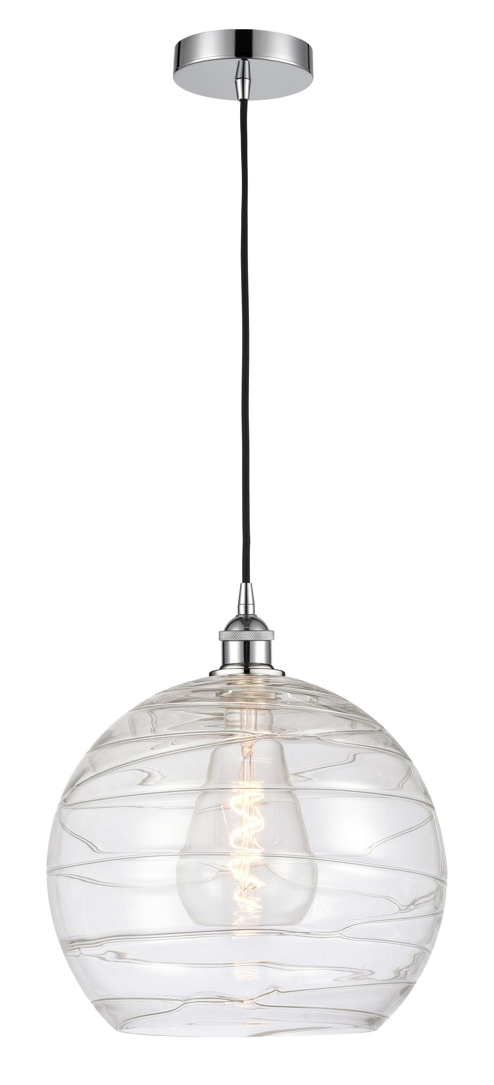 Innovations Lighting Athens Deco Swirl 14" Pendant - Polished Chrome Pendants Innovations Lighting   