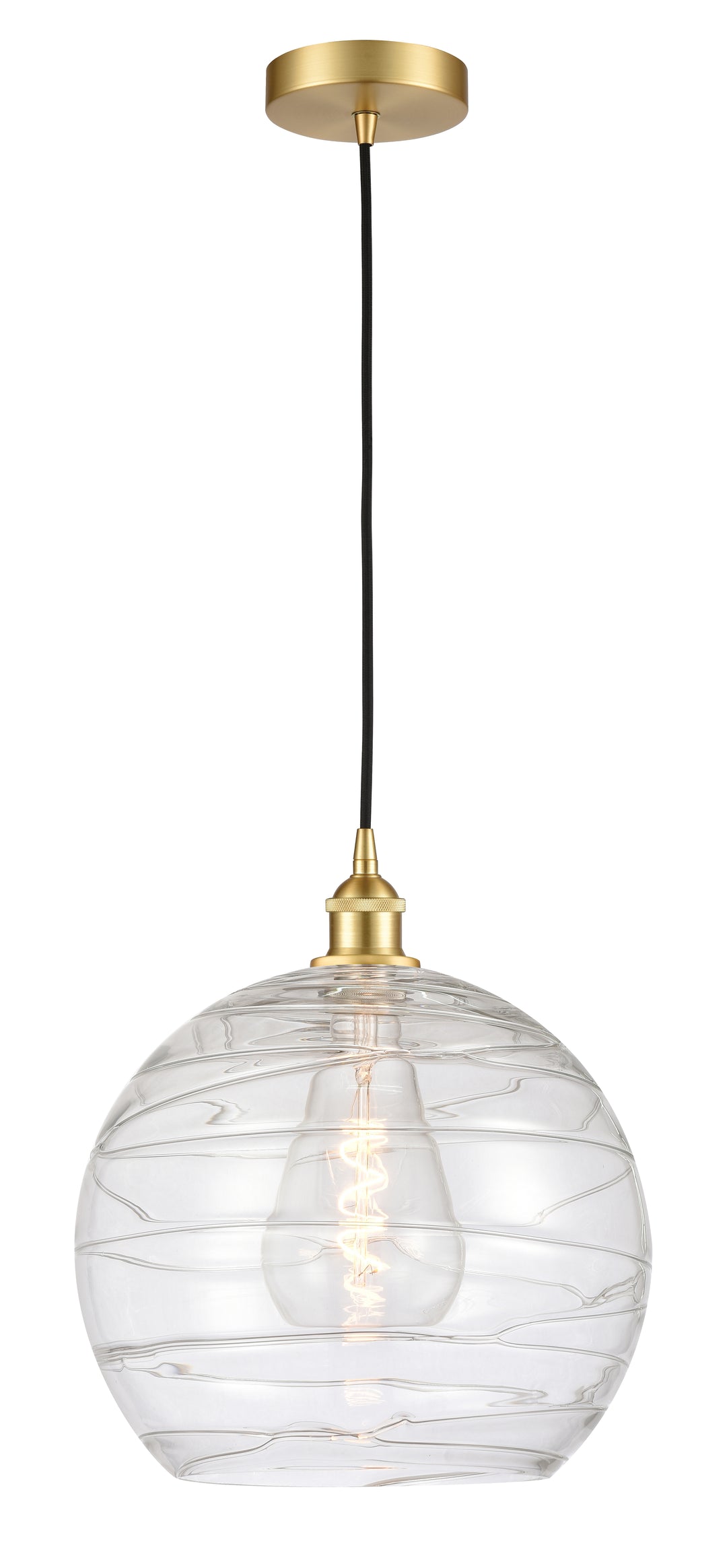 Innovations Lighting Athens Deco Swirl 14" Pendant - Satin Gold Pendants Innovations Lighting   