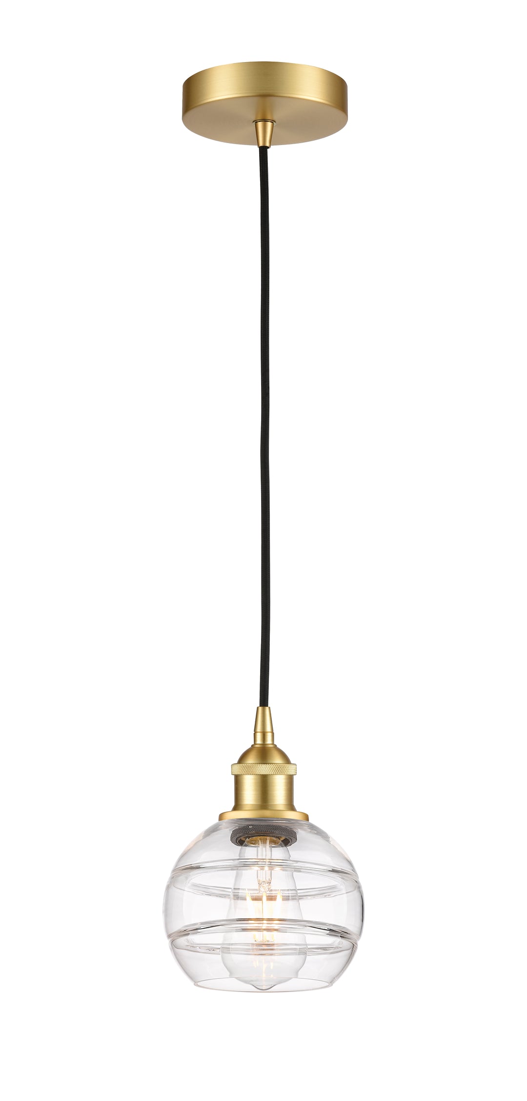 Innovations Lighting Rochester 6" Mini Pendant - Satin Gold Mini-Pendants Innovations Lighting   