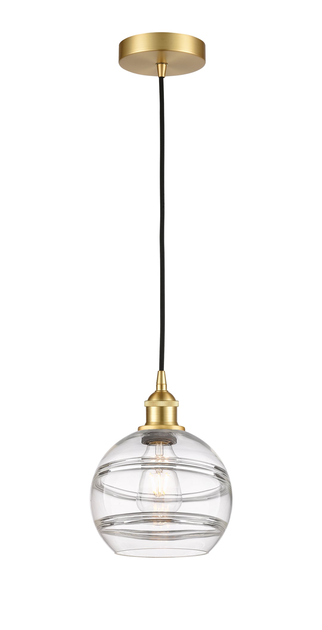 Innovations Lighting Rochester 8" Mini Pendant - Satin Gold Mini-Pendants Innovations Lighting   