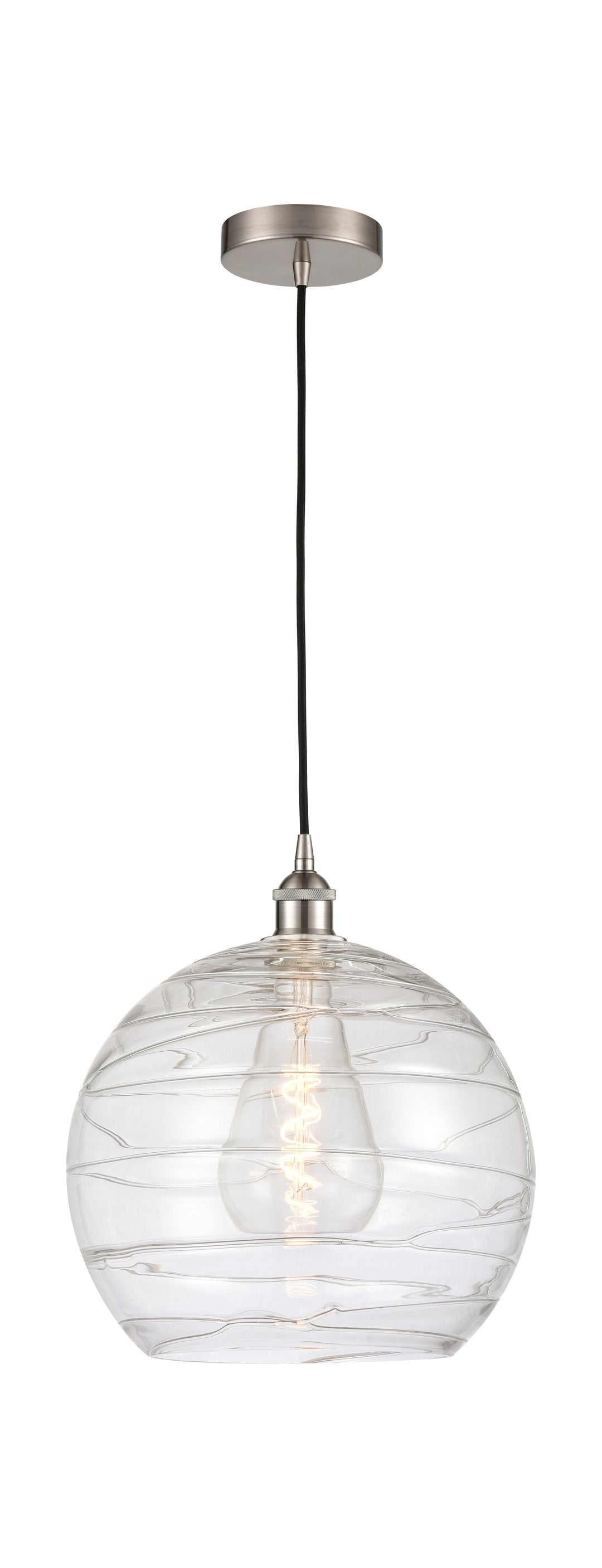 Innovations Lighting Athens Deco Swirl 14" Pendant - Brushed Satin Nickel Pendants Innovations Lighting   