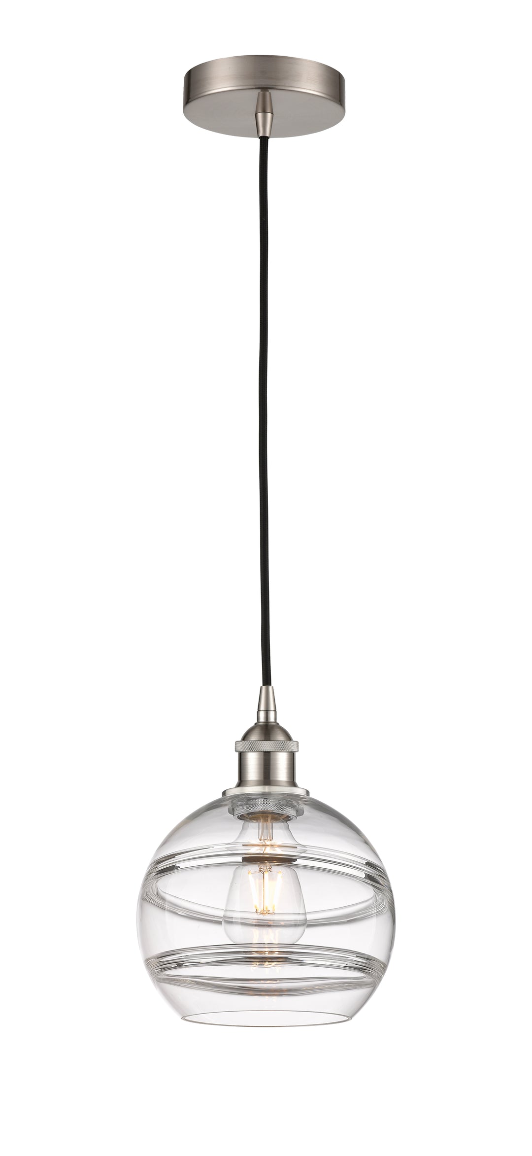 Innovations Lighting Rochester 8" Mini Pendant - Brushed Satin Nickel Mini-Pendants Innovations Lighting   