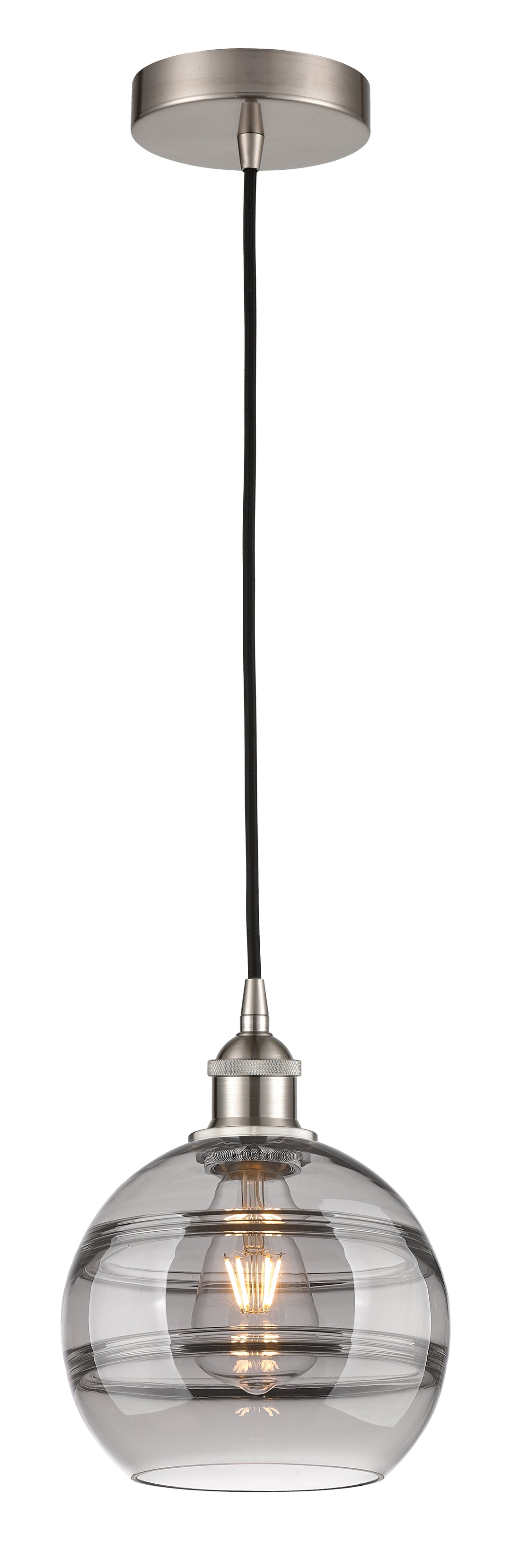 Innovations Lighting Rochester 8" Mini Pendant - Brushed Satin Nickel Mini-Pendants Innovations Lighting   