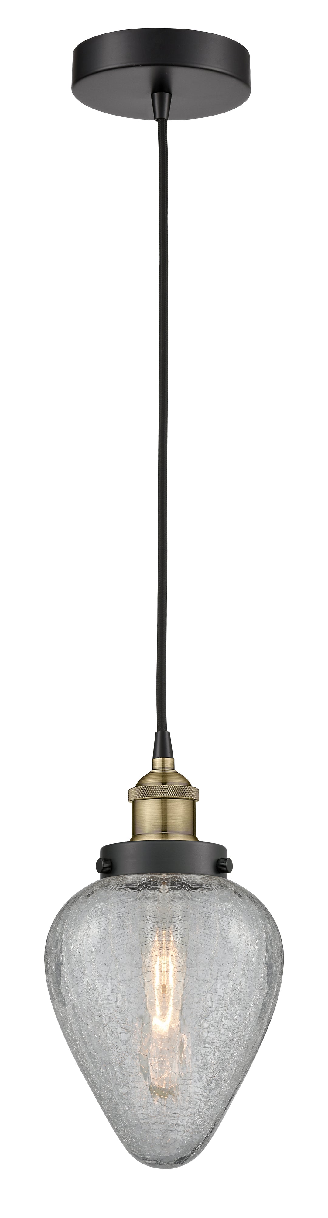 Innovations Lighting Geneseo 6" Mini Pendant - Black Antique Brass