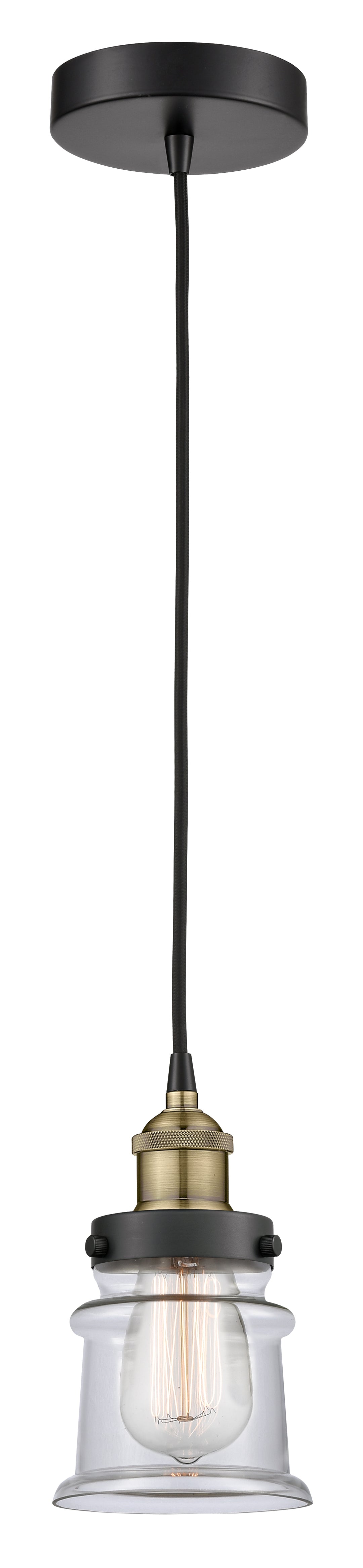 Innovations Lighting Canton 5" Mini Pendant - Black Antique Brass Mini-Pendants Innovations Lighting   