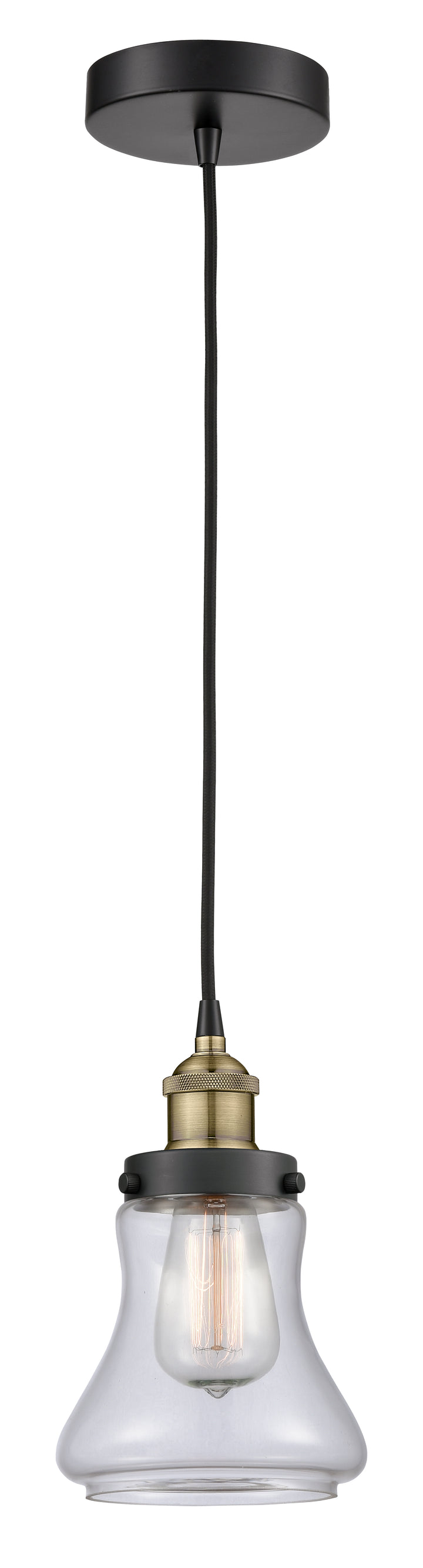 Innovations Lighting Bellmont 6" Mini Pendant - Black Antique Brass Mini-Pendants Innovations Lighting   