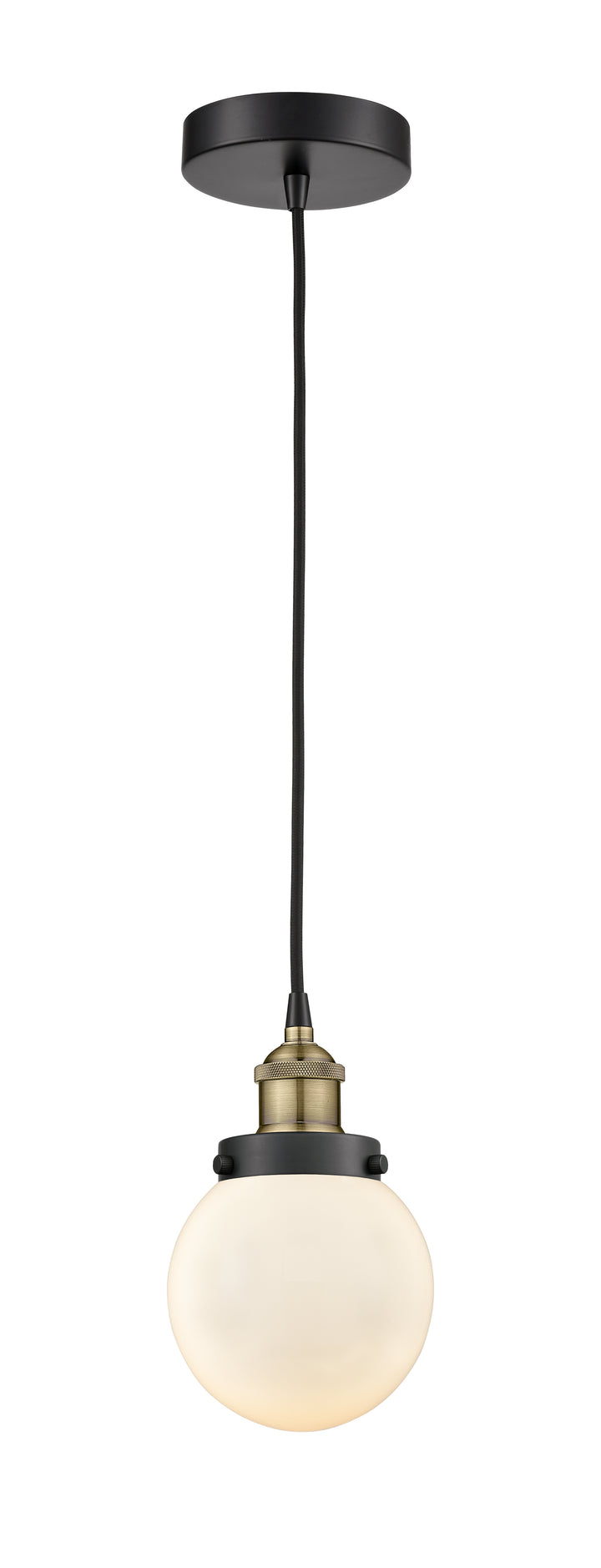 Innovations Lighting Beacon 6" Mini Pendant - Black Antique Brass Mini-Pendants Innovations Lighting   