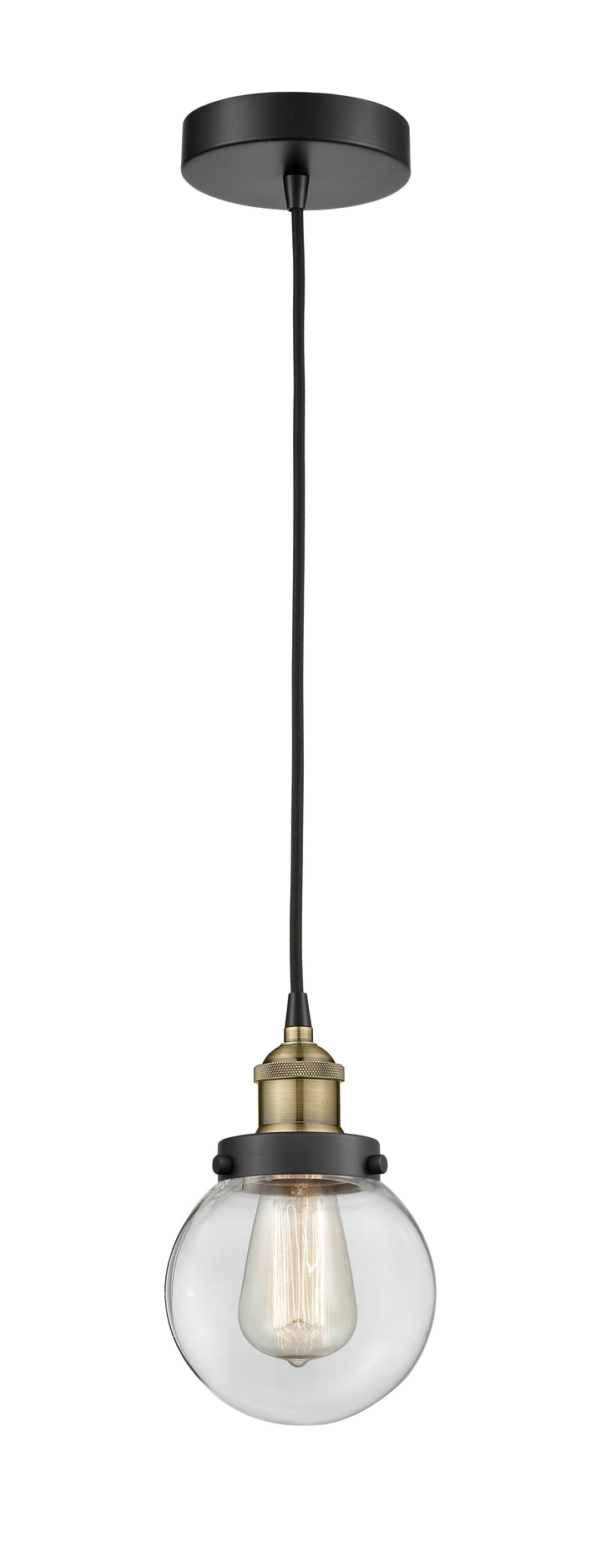 Innovations Lighting Beacon 6" Mini Pendant - Black Antique Brass Mini-Pendants Innovations Lighting   