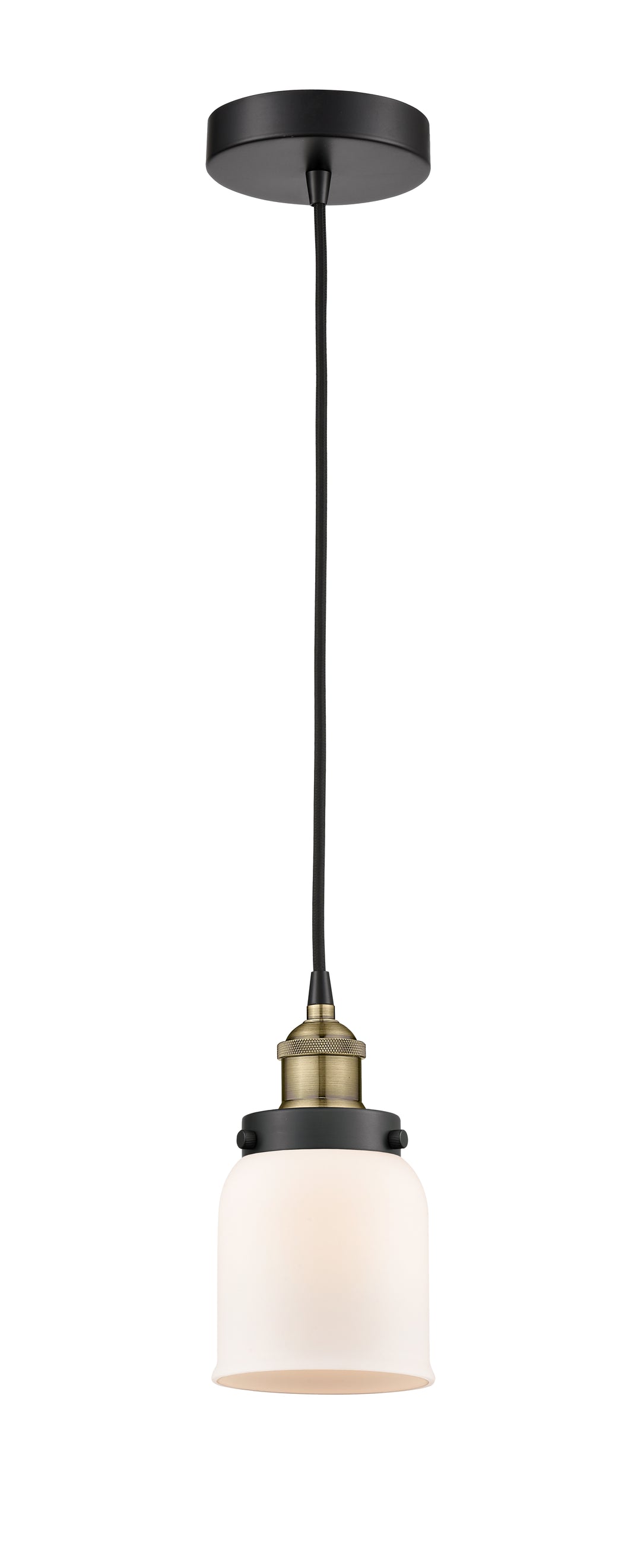 Innovations Lighting Bell 5" Mini Pendant - Black Antique Brass Mini-Pendants Innovations Lighting   