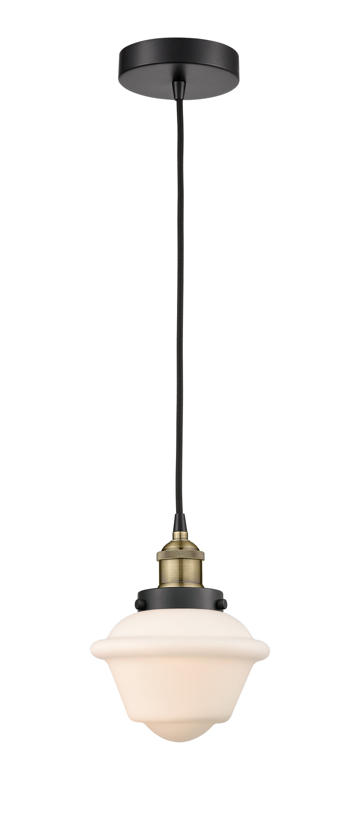 Innovations Lighting Oxford 7.5" Mini Pendant - Black Antique Brass Mini-Pendants Innovations Lighting   