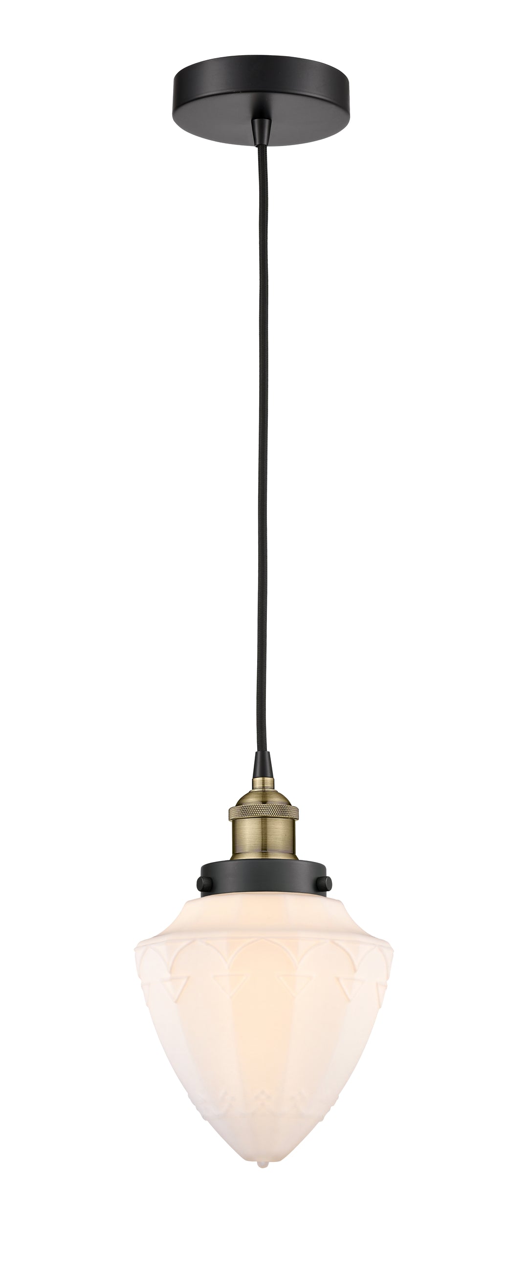 Innovations Lighting Bullet 7" Mini Pendant - Black Antique Brass Mini-Pendants Innovations Lighting   