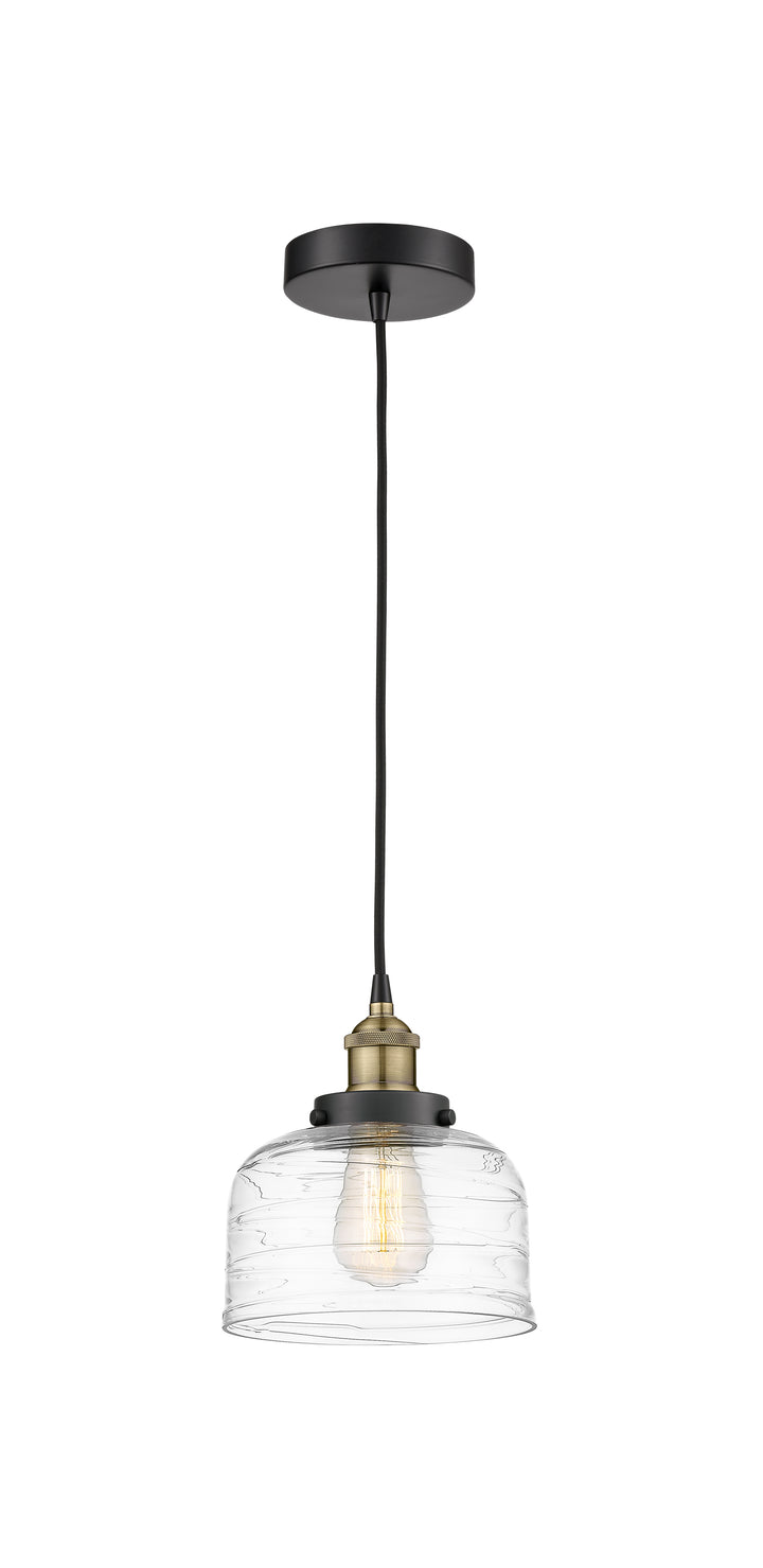 Innovations Lighting Bell 8" Mini Pendant - Black Antique Brass Mini-Pendants Innovations Lighting   