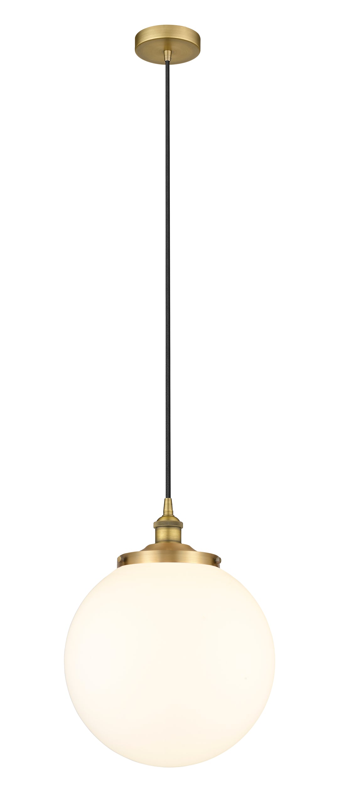 Innovations Lighting Beacon 14" Mini Pendant - Brushed Brass Mini-Pendants Innovations Lighting Matte White ; Glass Type: Frosted  