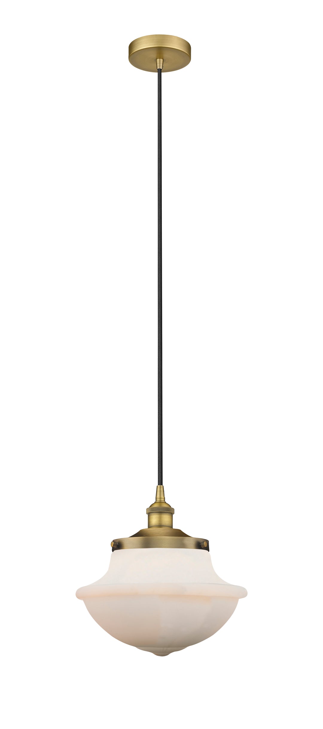 Innovations Lighting Oxford 11.75" Mini Pendant - Brushed Brass Mini-Pendants Innovations Lighting Matte White ; Glass Type: Frosted  