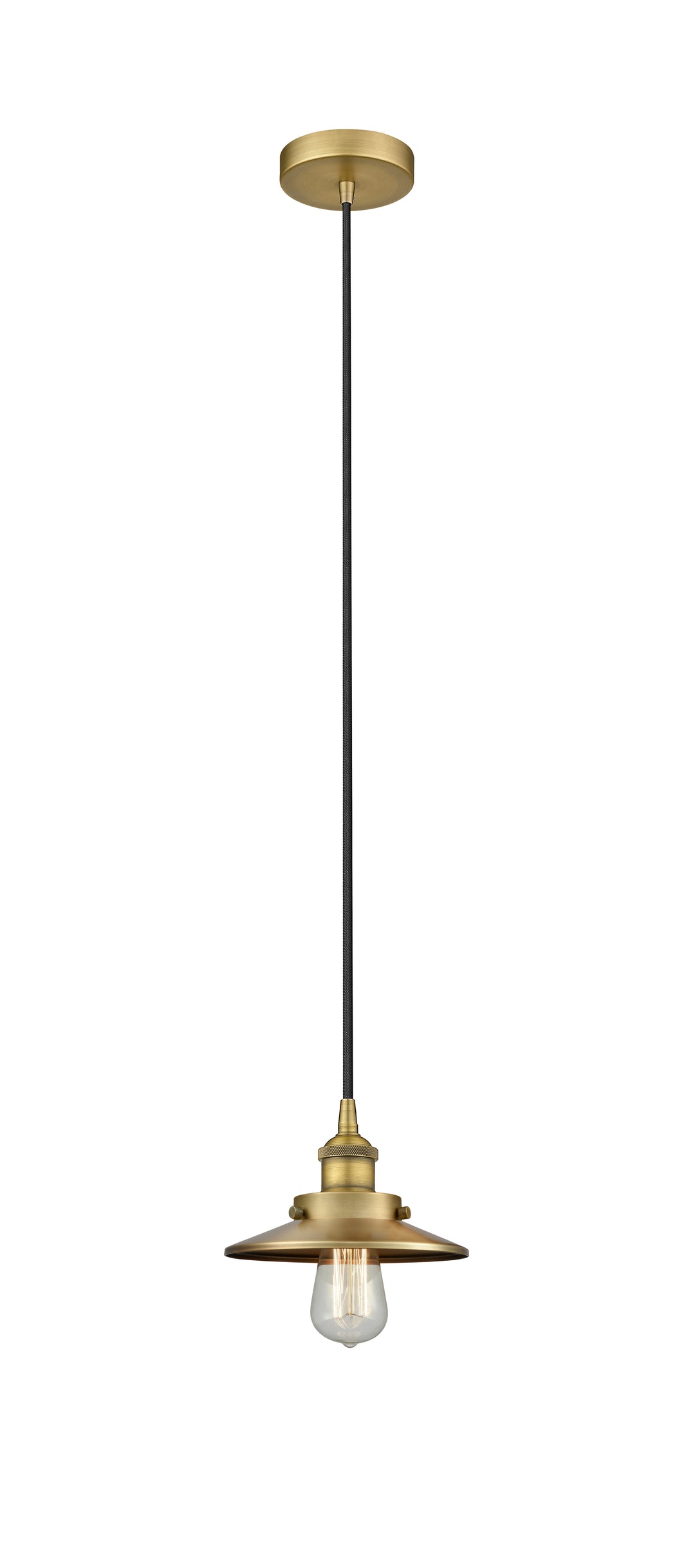 Innovations Lighting Railroad 8" Mini Pendant - Brushed Brass Mini-Pendants Innovations Lighting Default Title  