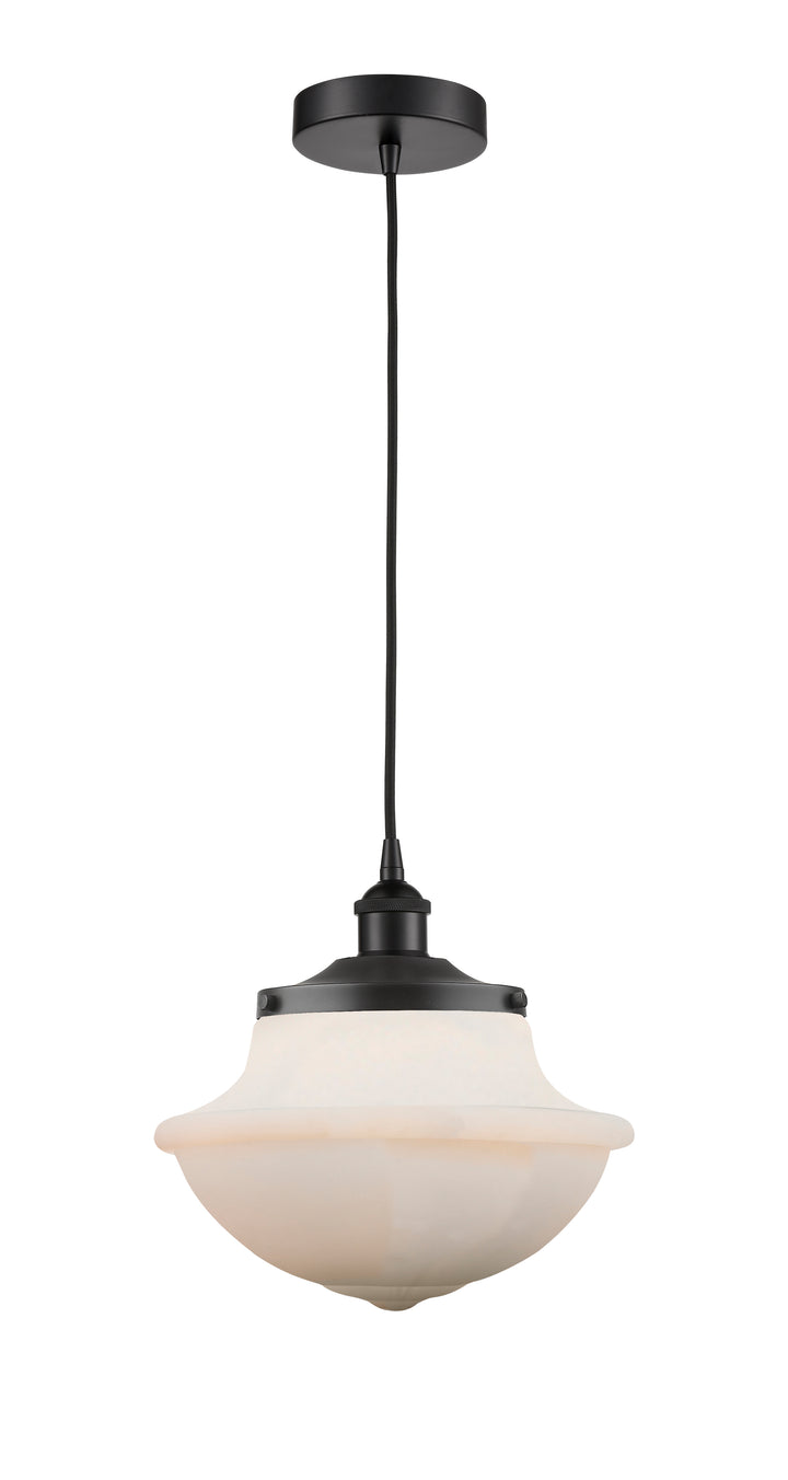 Innovations Lighting Oxford 11.75" Mini Pendant - Matte Black Mini-Pendants Innovations Lighting Matte White ; Glass Type: Frosted  