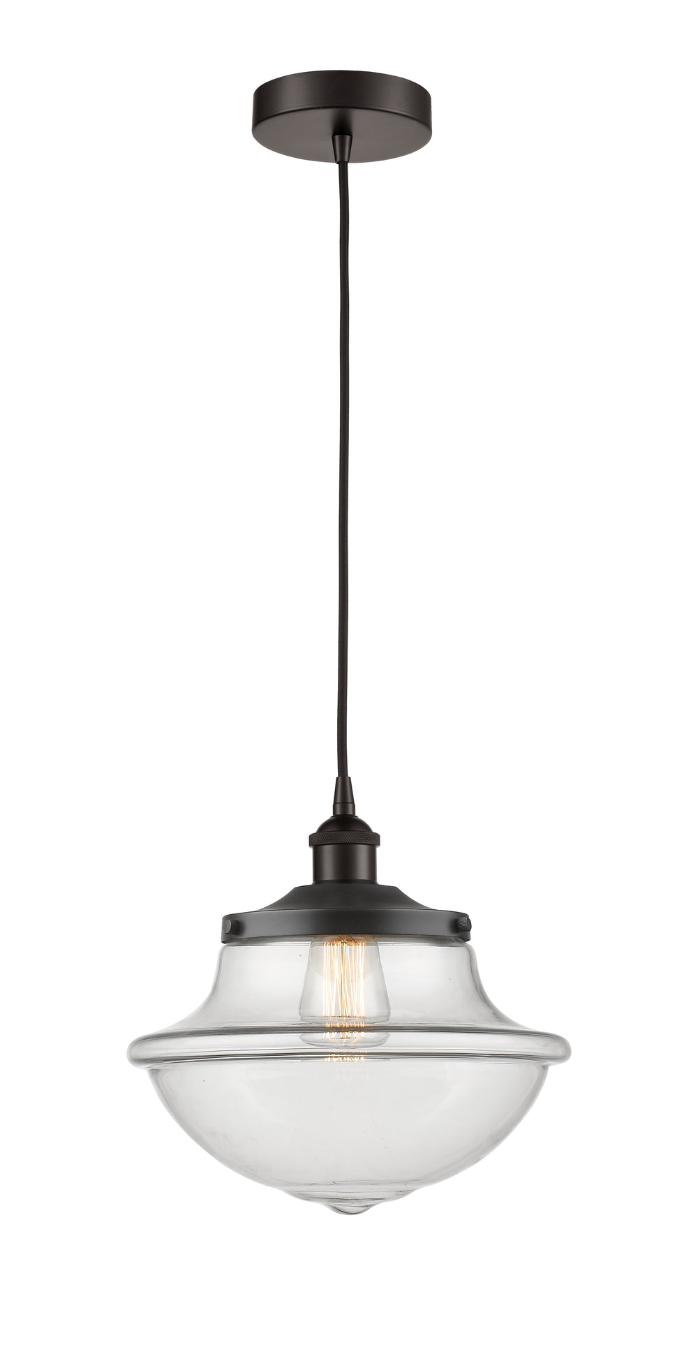 Innovations Lighting Oxford 11.75" Mini Pendant - Oil Rubbed Bronze Mini-Pendants Innovations Lighting Clear ; Glass Type: Clear  