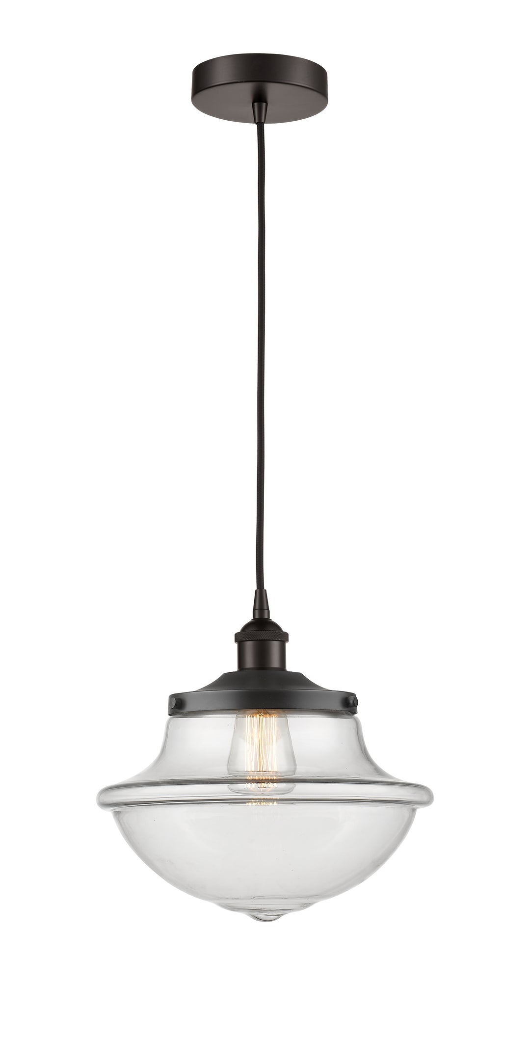 Innovations Lighting Oxford 11.75" Mini Pendant - Oil Rubbed Bronze Mini-Pendants Innovations Lighting Clear ; Glass Type: Clear  