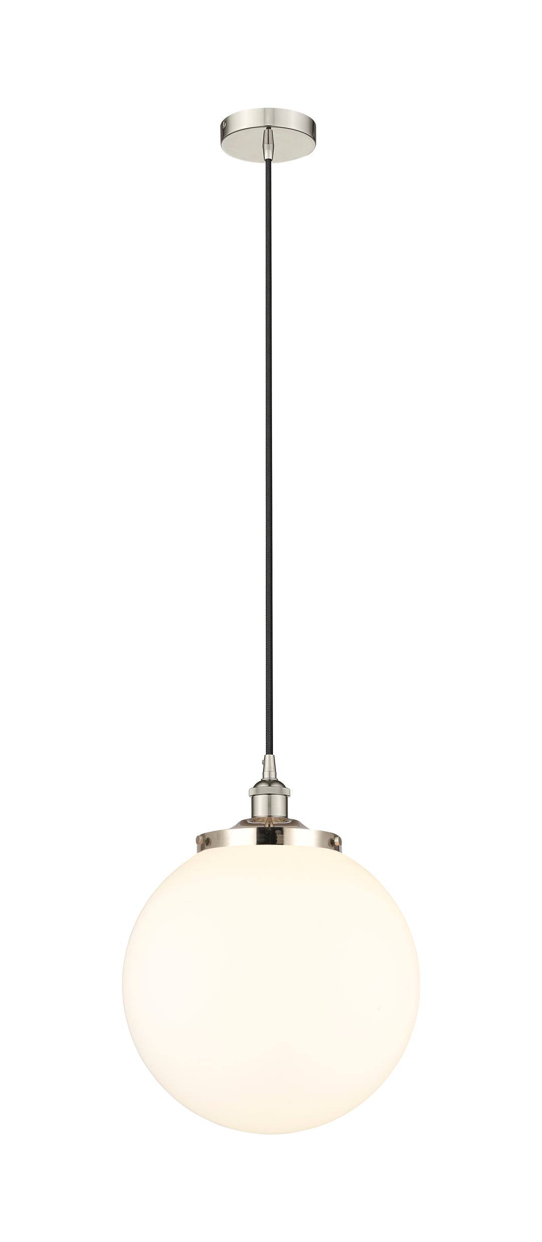 Innovations Lighting Beacon 14" Mini Pendant - Polished Nickel Mini-Pendants Innovations Lighting Matte White ; Glass Type: Frosted  