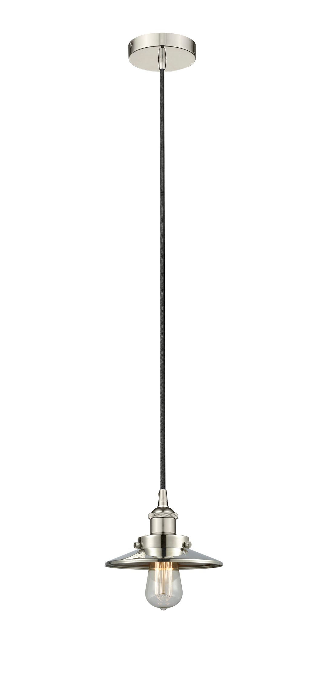 Innovations Lighting Railroad 8" Mini Pendant - Polished Nickel Mini-Pendants Innovations Lighting Default Title  