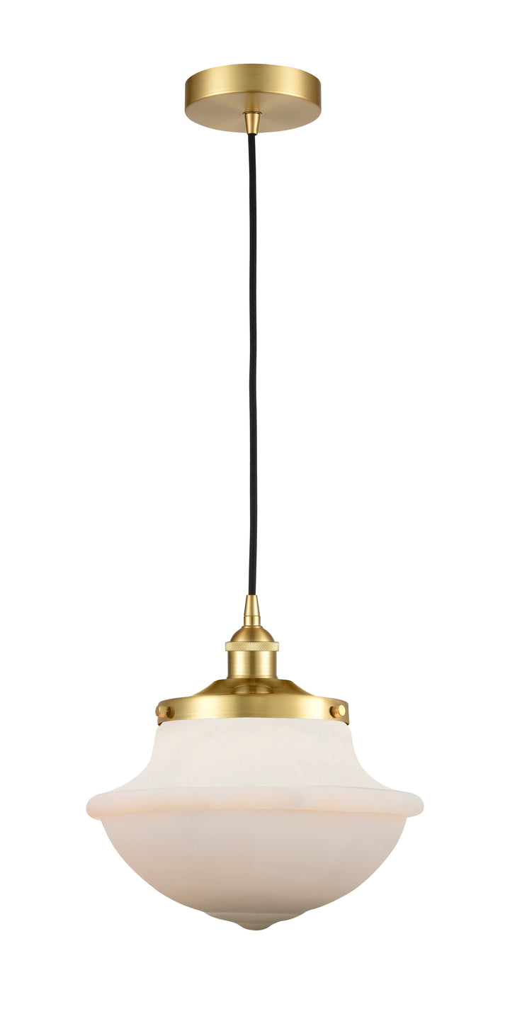 Innovations Lighting Oxford 11.75" Mini Pendant - Satin Gold Mini-Pendants Innovations Lighting Matte White ; Glass Type: Frosted  