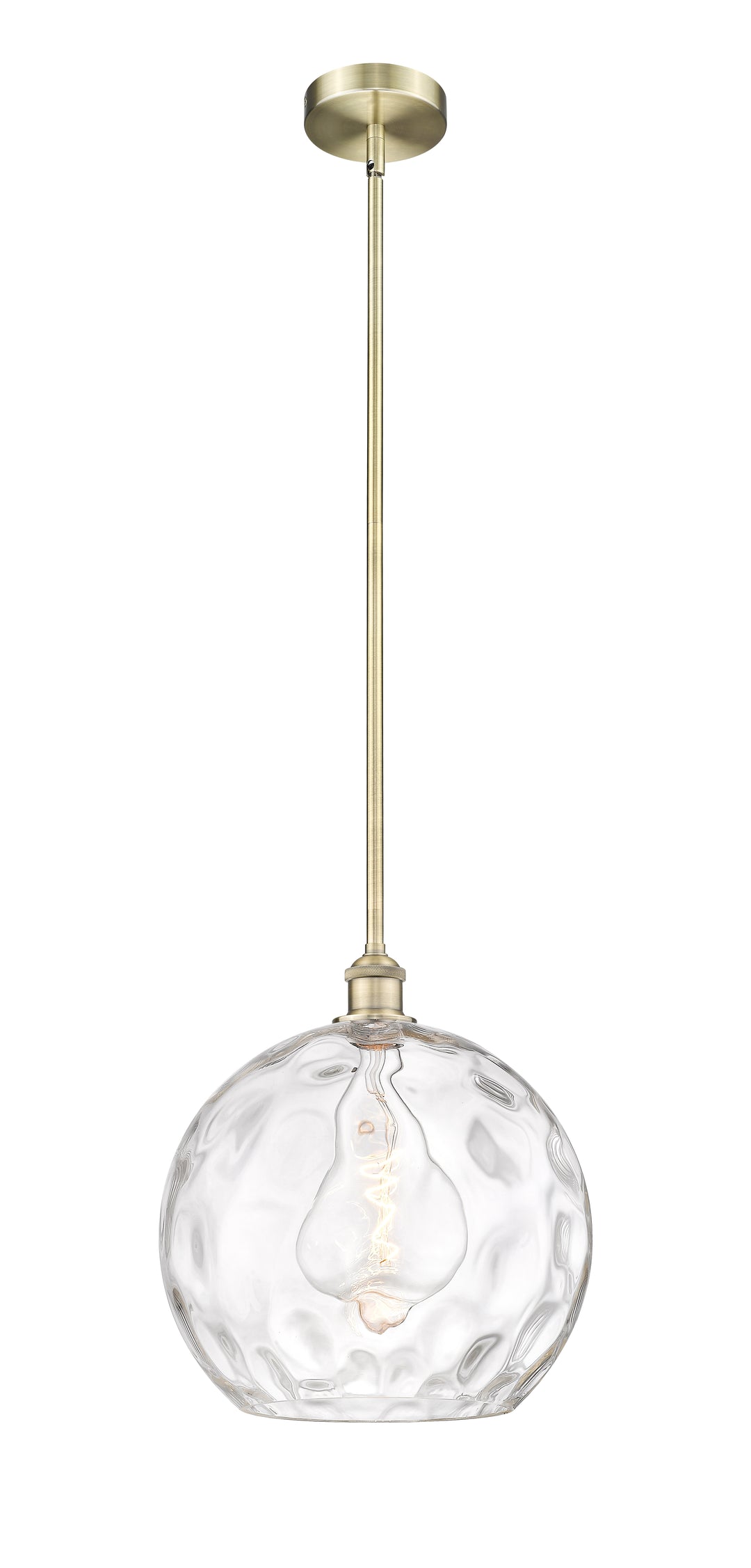 Innovations Lighting Athens Water Glass 14" Pendant - Antique Brass Pendants Innovations Lighting Clear Water Glass ; Glass Type: Clear  