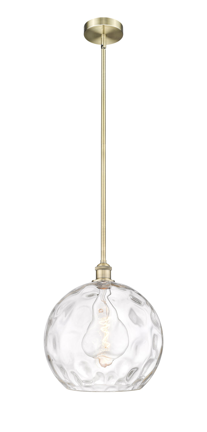 Innovations Lighting Athens Water Glass 14" Pendant - Antique Brass Pendants Innovations Lighting Clear Water Glass ; Glass Type: Clear  