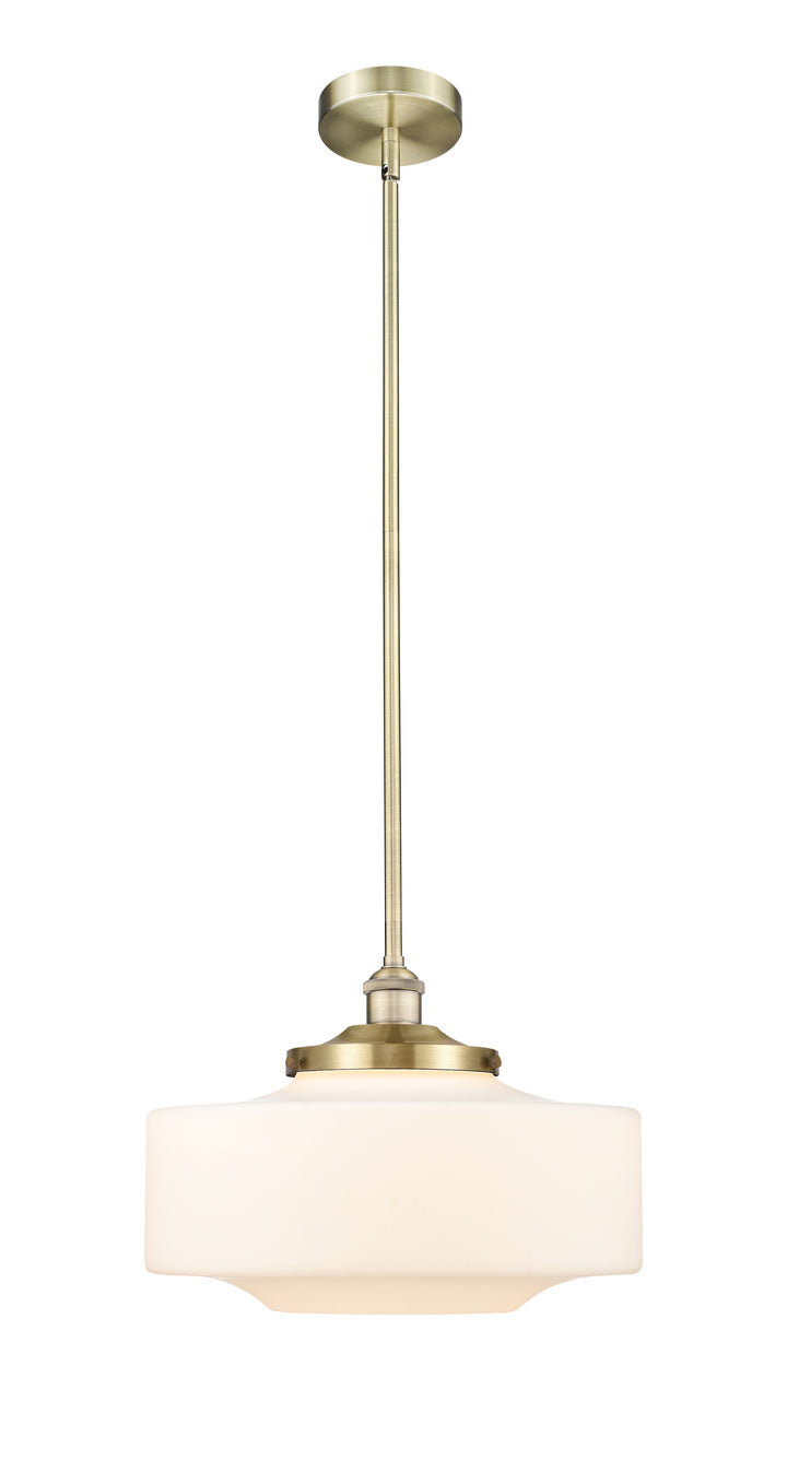 Innovations Lighting Bridgeton 16" Mini Pendant - Antique Brass Mini-Pendants Innovations Lighting Matte White ; Glass Type: Frosted  