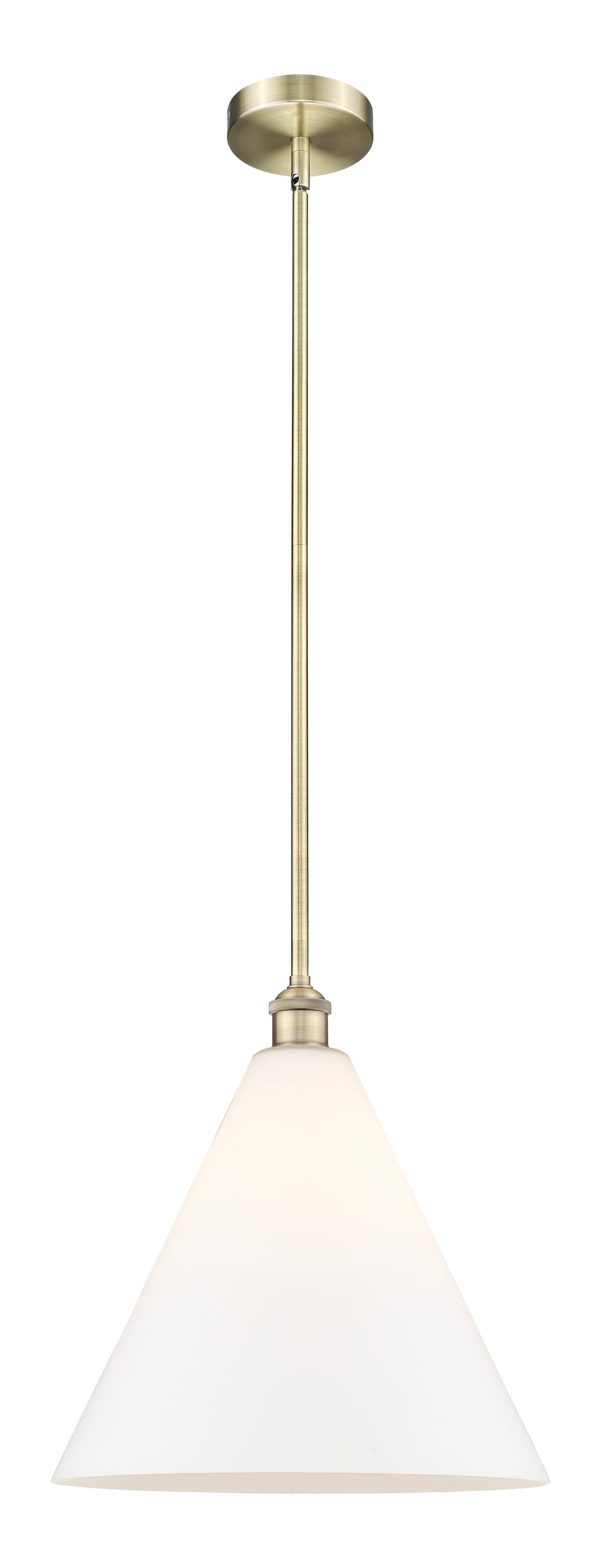 Innovations Lighting Berkshire Glass 16" Pendant - Antique Brass Pendants Innovations Lighting Matte White ; Glass Type: White  