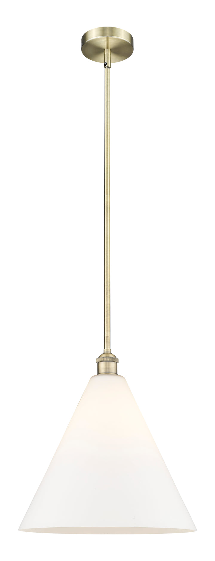 Innovations Lighting Berkshire Glass 16" Pendant - Antique Brass Pendants Innovations Lighting Matte White ; Glass Type: White  