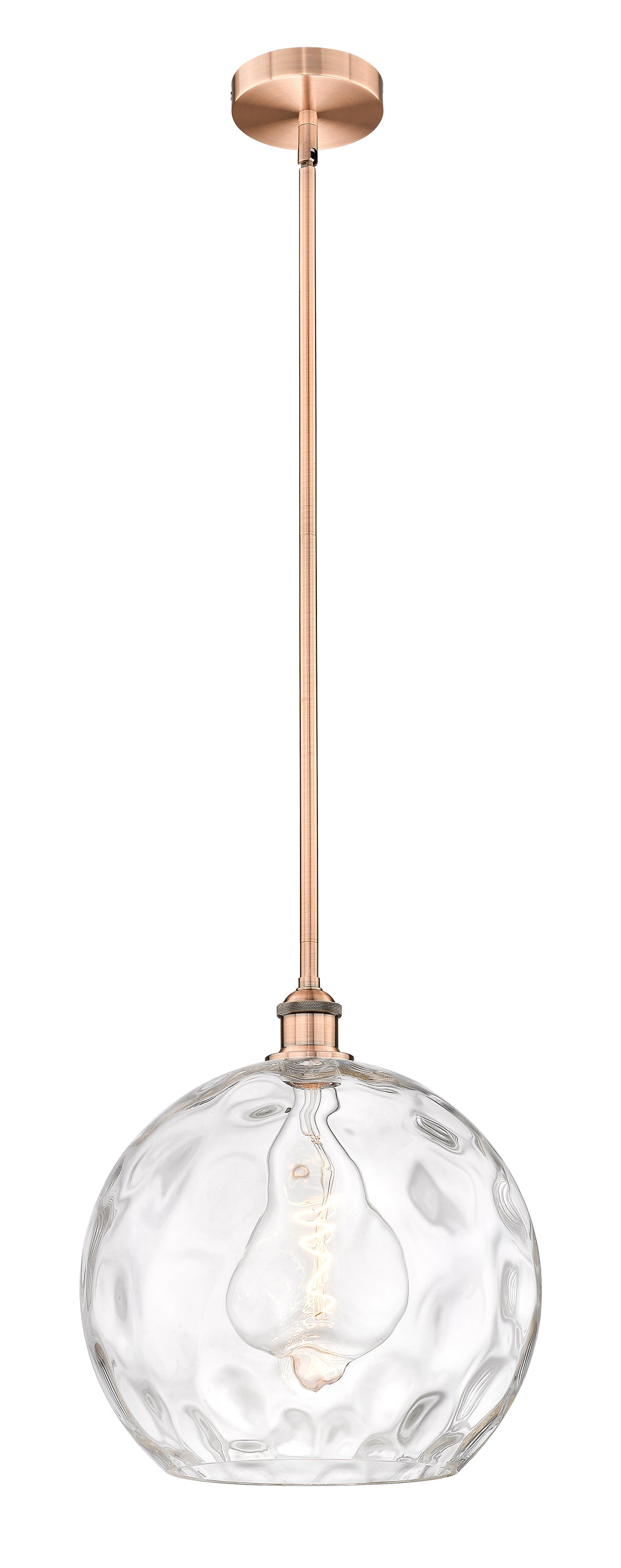 Innovations Lighting Athens Water Glass 14" Pendant - Antique Copper Pendants Innovations Lighting Clear Water Glass ; Glass Type: Clear  