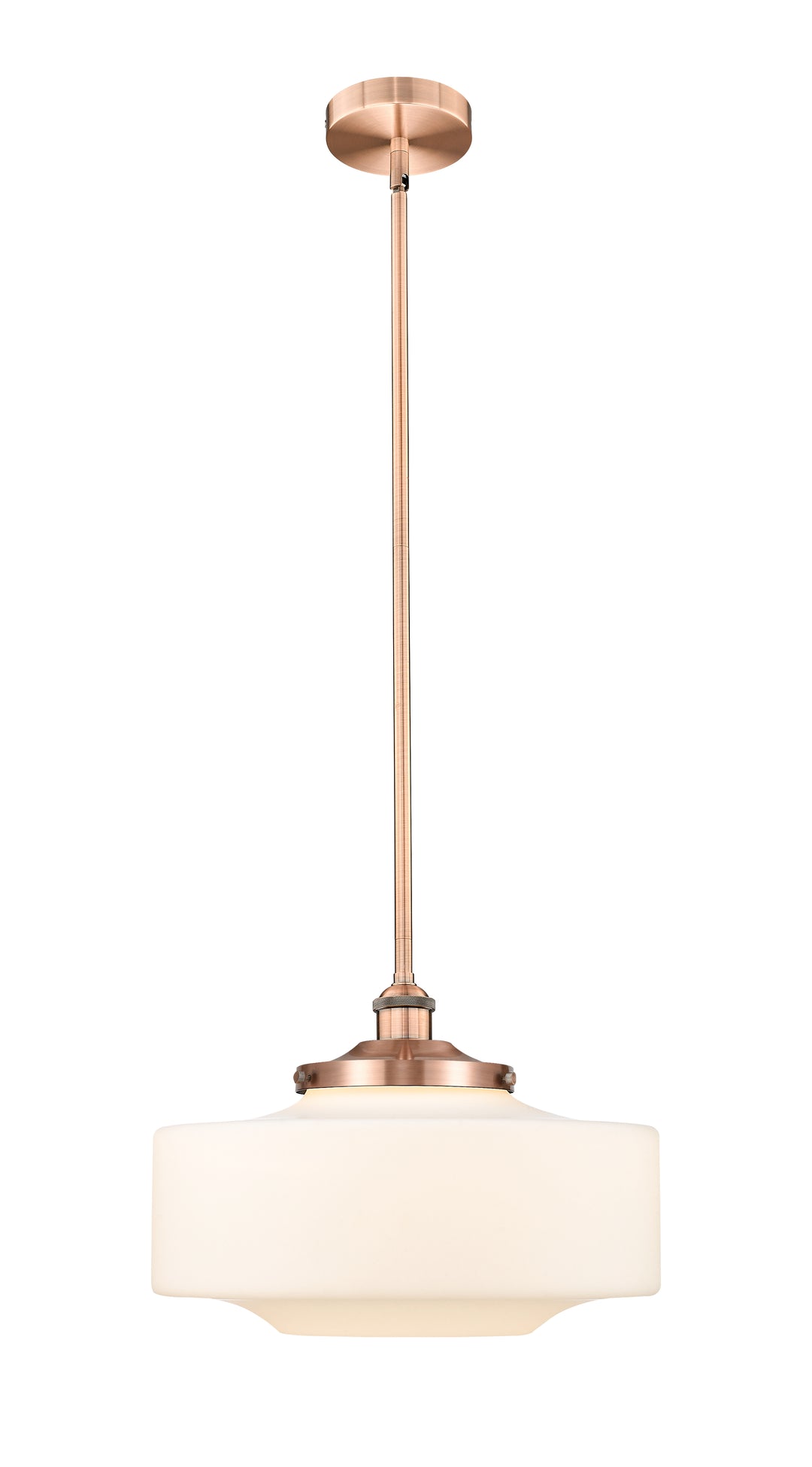 Innovations Lighting Bridgeton 16" Mini Pendant - Antique Copper Mini-Pendants Innovations Lighting Matte White ; Glass Type: Frosted  