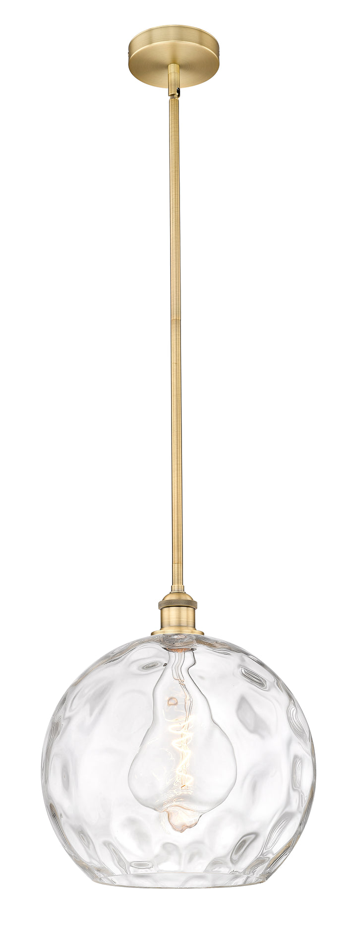 Innovations Lighting Athens Water Glass 14" Pendant - Brushed Brass Pendants Innovations Lighting Clear Water Glass ; Glass Type: Clear  