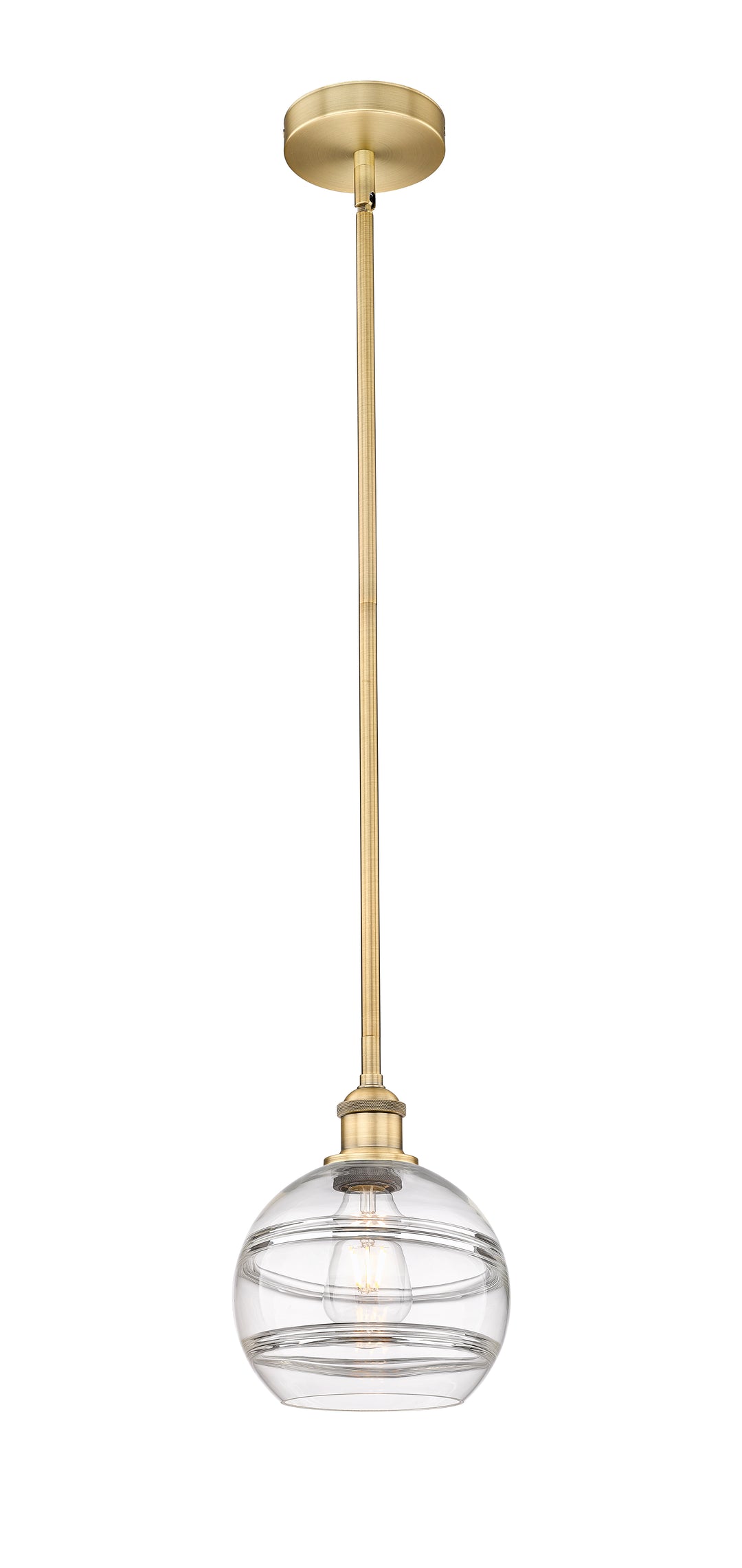 Innovations Lighting Rochester 8" Mini Pendant - Brushed Brass