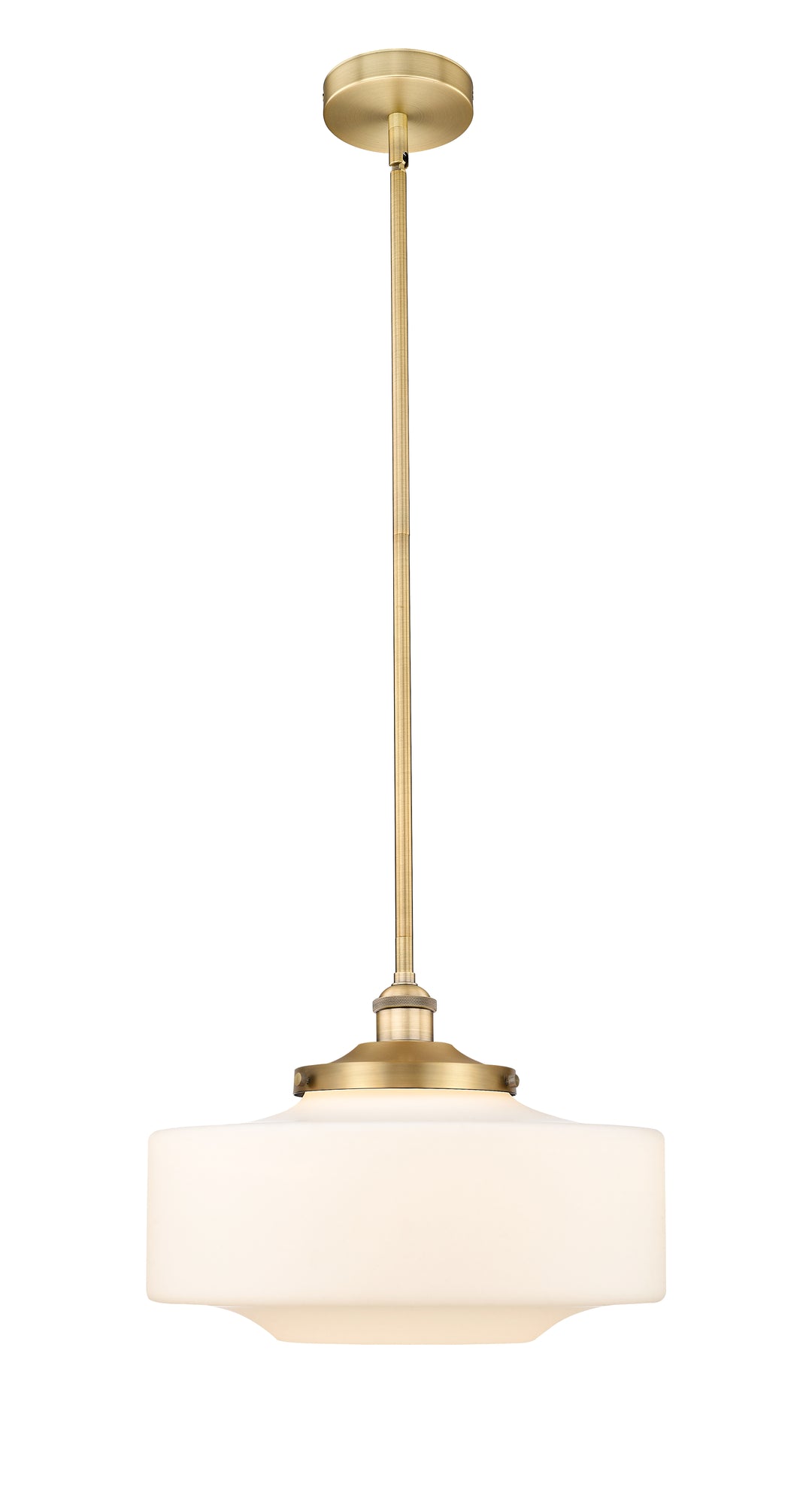 Innovations Lighting Bridgeton 16" Mini Pendant - Brushed Brass Mini-Pendants Innovations Lighting Matte White ; Glass Type: Frosted  