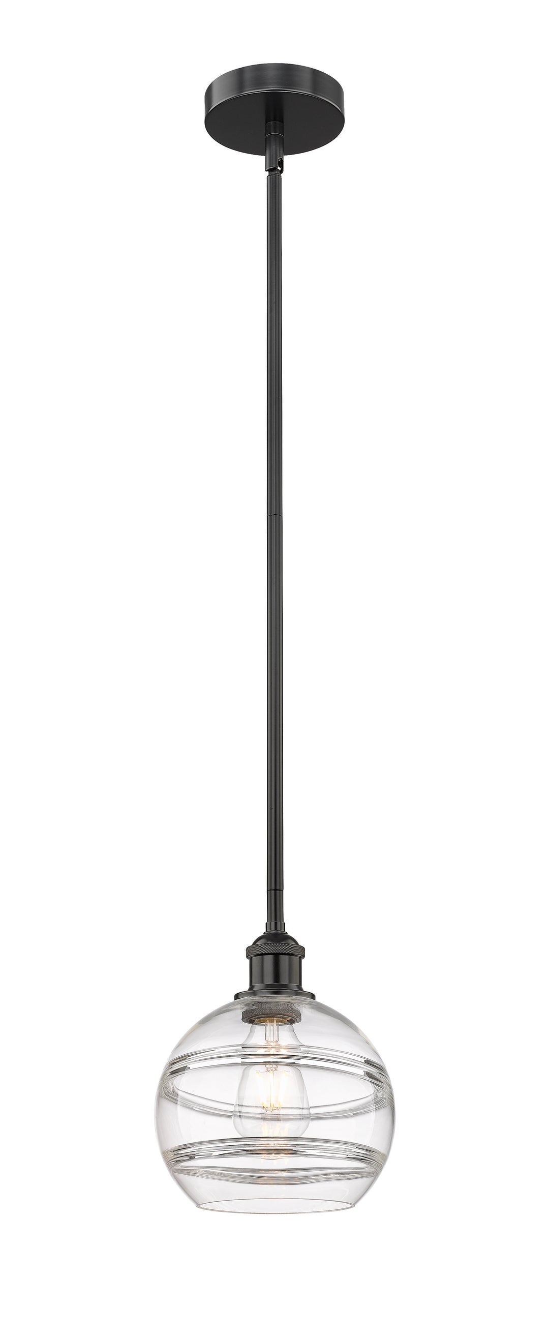 Innovations Lighting Rochester 8" Mini Pendant - Matte Black