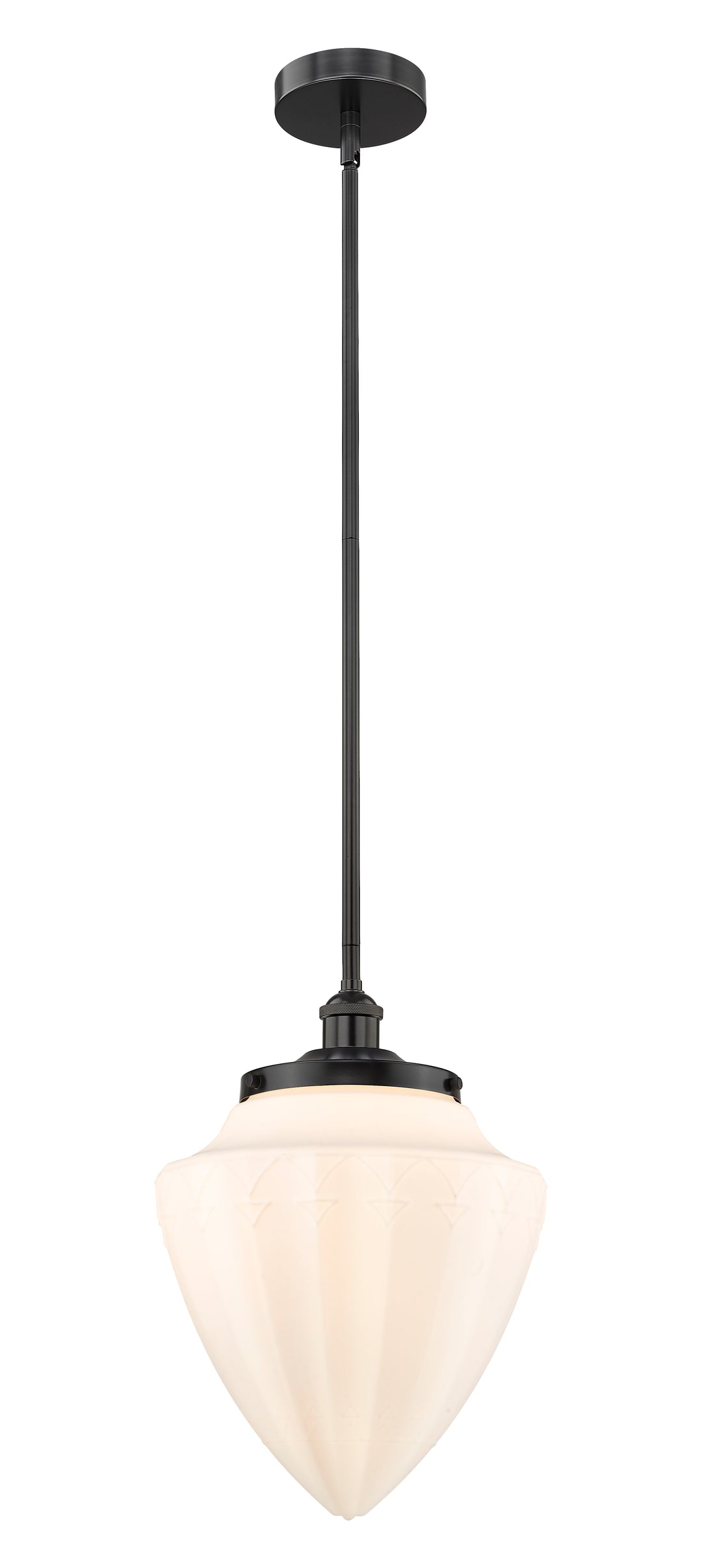 Innovations Lighting Bridgeton 15.75" Mini Pendant - Matte Black Mini-Pendants Innovations Lighting Matte White ; Glass Type: Frosted  