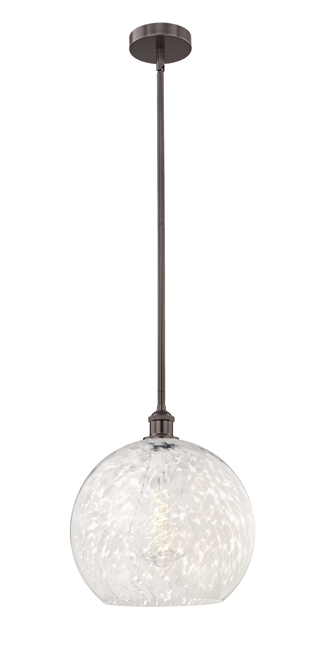 Innovations Lighting White Mouchette 14" Pendant - Oil Rubbed Bronze Pendants Innovations Lighting White Mouchette ; Glass Type: White  