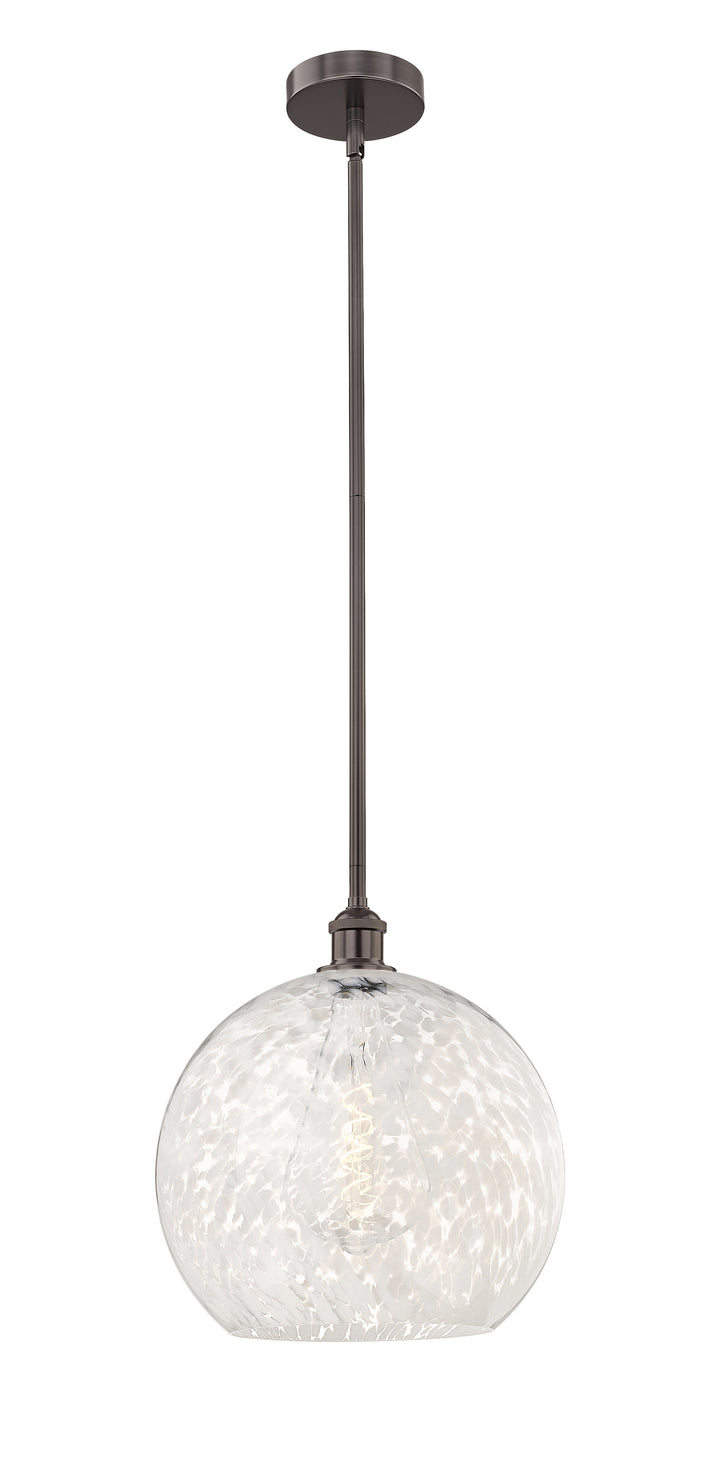 Innovations Lighting White Mouchette 14" Pendant - Oil Rubbed Bronze Pendants Innovations Lighting White Mouchette ; Glass Type: White  