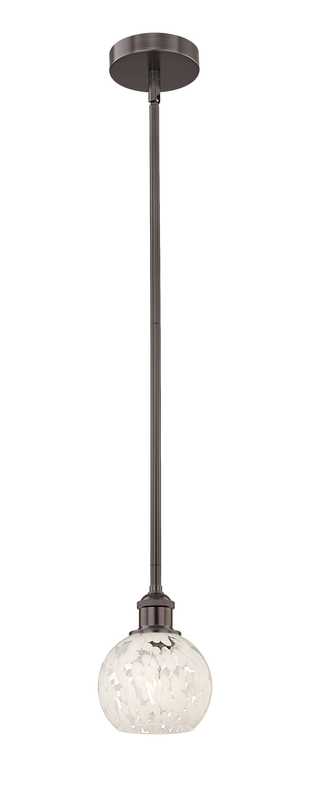 Innovations Lighting White Mouchette 6" Mini Pendant - Oil Rubbed Bronze Mini-Pendants Innovations Lighting White Mouchette ; Glass Type: White  