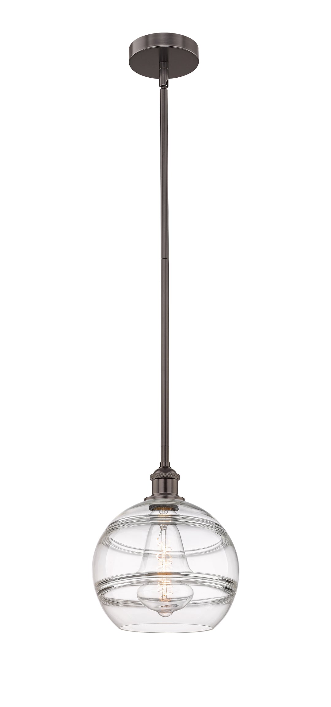 Innovations Lighting Rochester 10" Mini Pendant - Oil Rubbed Bronze Mini-Pendants Innovations Lighting Clear ; Glass Type: Clear  