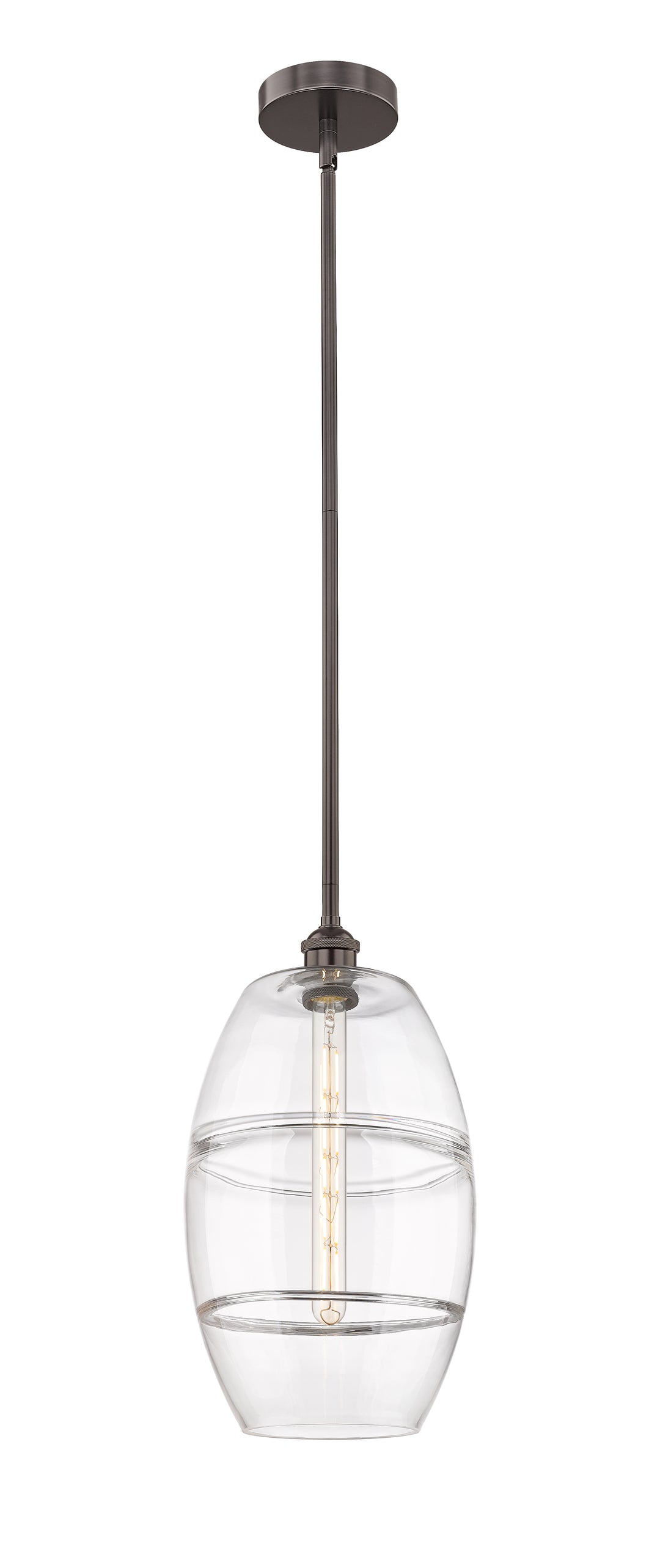 Innovations Lighting Vaz 10" Mini Pendant - Oil Rubbed Bronze Mini-Pendants Innovations Lighting Clear ; Glass Type: Clear  