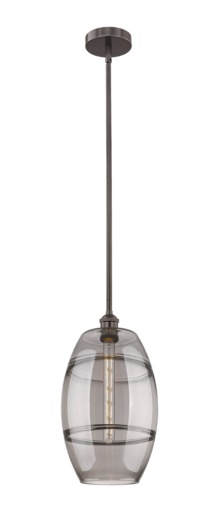 Innovations Lighting Vaz 10" Mini Pendant - Oil Rubbed Bronze Mini-Pendants Innovations Lighting Light Smoke ; Glass Type: Smoked  