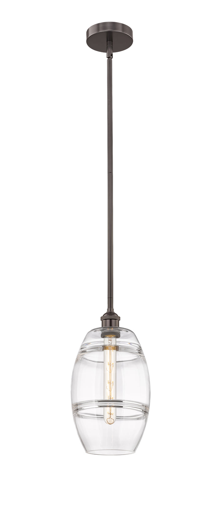 Innovations Lighting Vaz 8" Mini Pendant - Oil Rubbed Bronze Mini-Pendants Innovations Lighting Clear ; Glass Type: Clear  