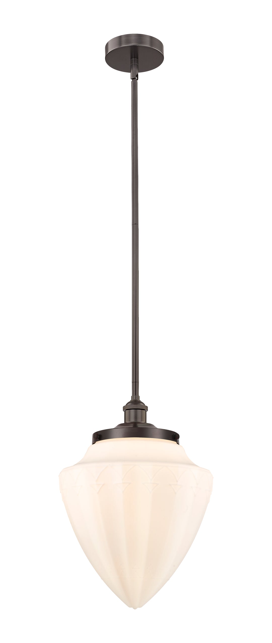 Innovations Lighting Bridgeton 15.75" Mini Pendant - Oil Rubbed Bronze Mini-Pendants Innovations Lighting Matte White ; Glass Type: Frosted  