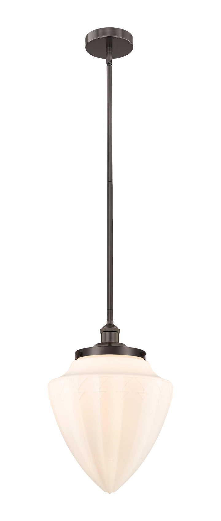 Innovations Lighting Bridgeton 15.75" Mini Pendant - Oil Rubbed Bronze Mini-Pendants Innovations Lighting Matte White ; Glass Type: Frosted  