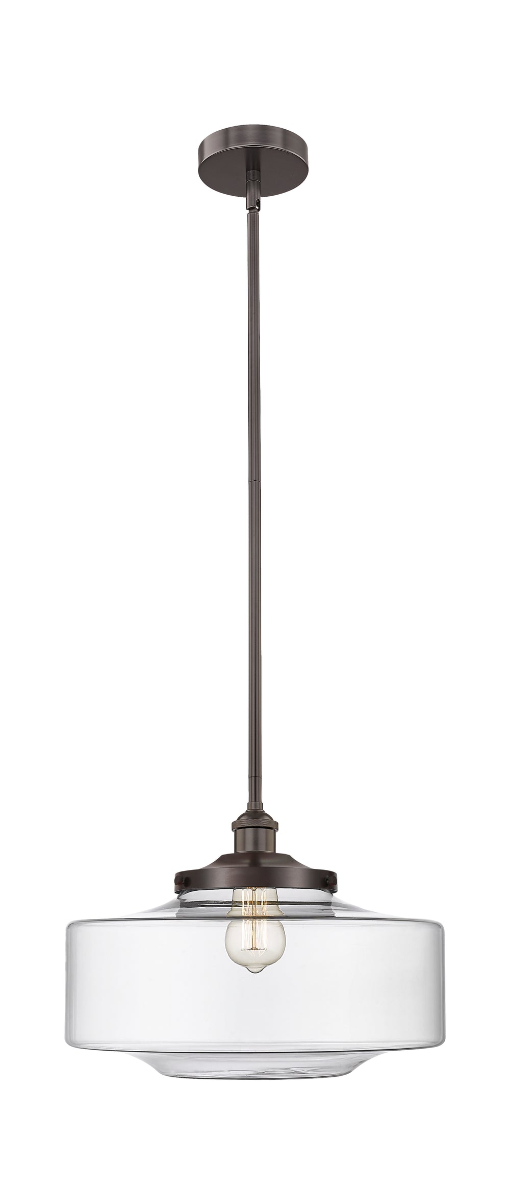 Innovations Lighting Bridgeton 16" Mini Pendant - Oil Rubbed Bronze Mini-Pendants Innovations Lighting Clear ; Glass Type: Transparent  