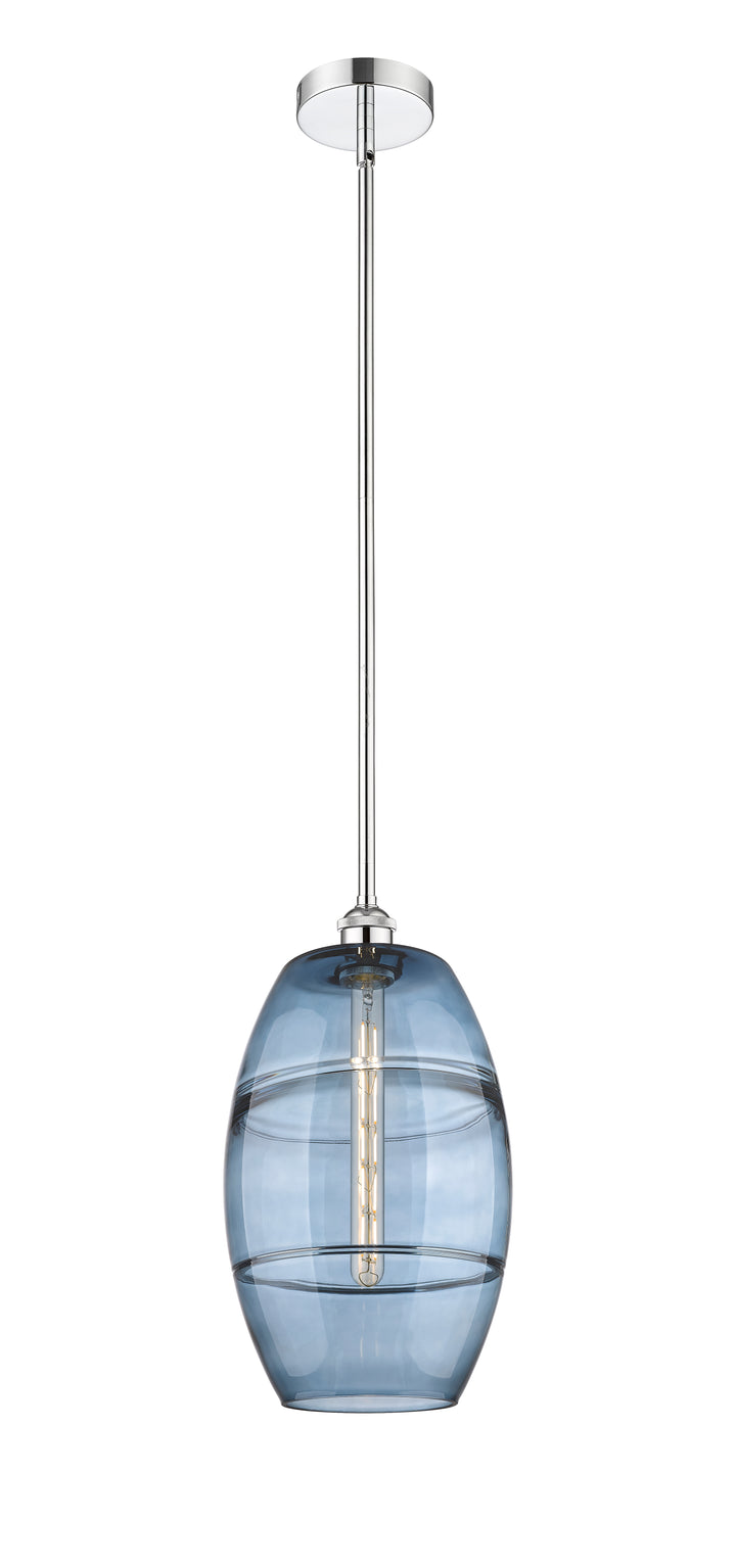 Innovations Lighting Vaz 10" Mini Pendant - Polished Chrome Mini-Pendants Innovations Lighting Blue  ; Glass Type: Blue  