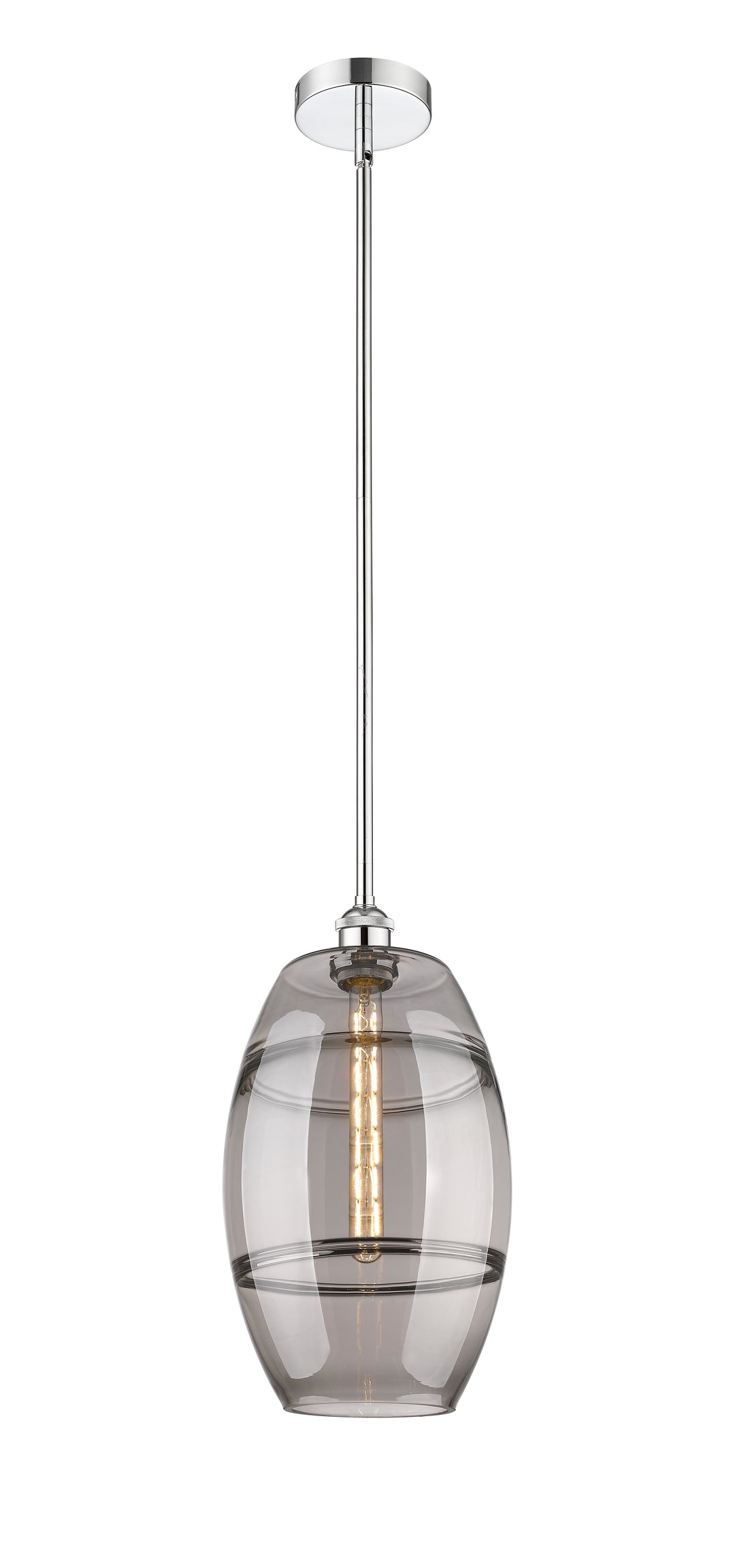 Innovations Lighting Vaz 10" Mini Pendant - Polished Chrome Mini-Pendants Innovations Lighting Light Smoke ; Glass Type: Smoked  