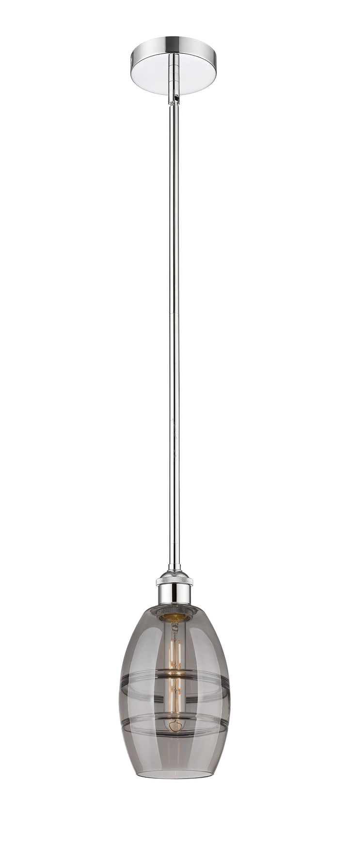 Innovations Lighting Vaz 6" Mini Pendant - Polished Chrome Mini-Pendants Innovations Lighting Light Smoke ; Glass Type: Smoked  